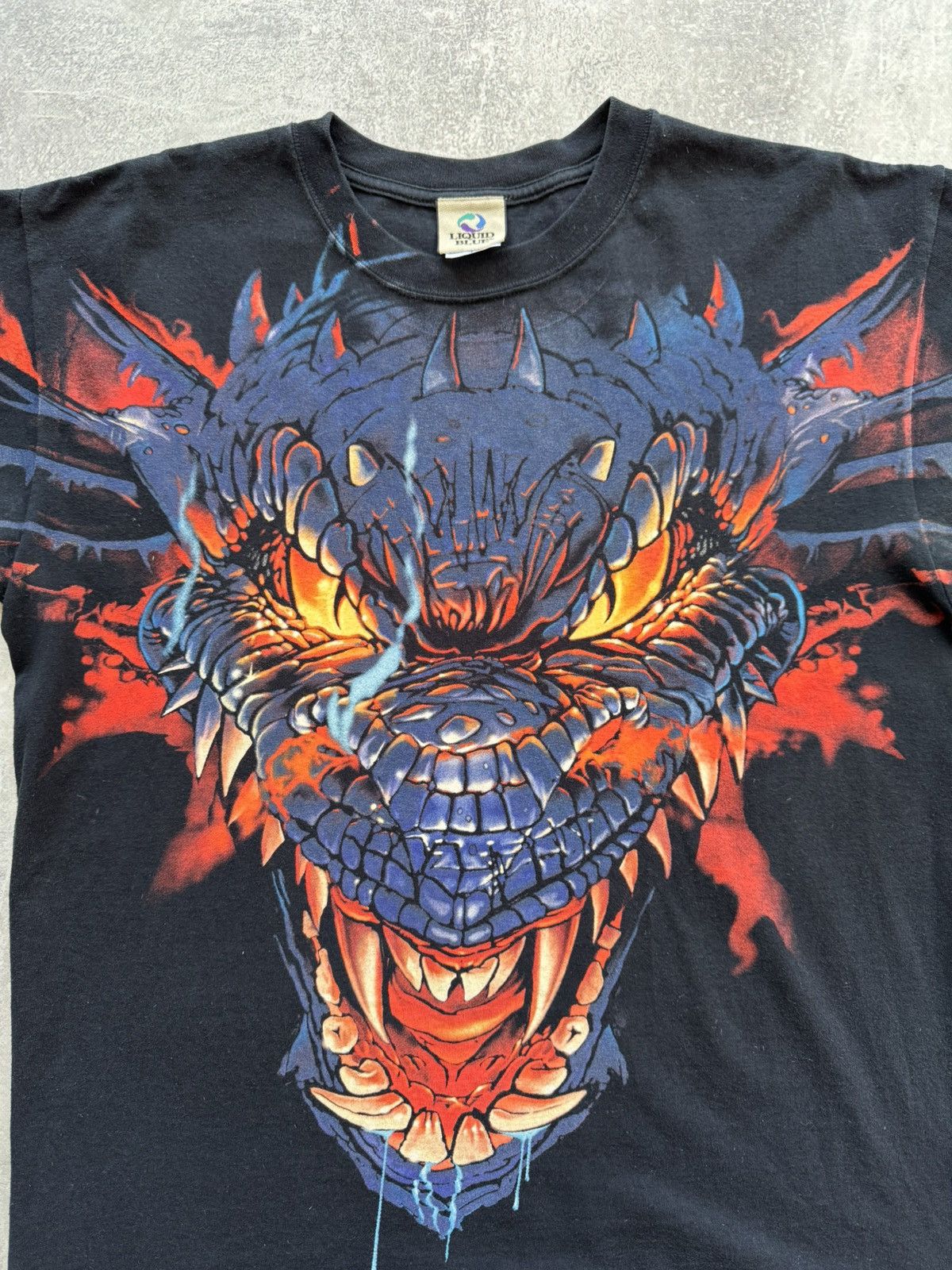 Liquid Blue × Vintage Vintage Liquid Blue Dragon All Over Print Tee Oversize Size US L / EU 52-54 / 3 - 3 Thumbnail