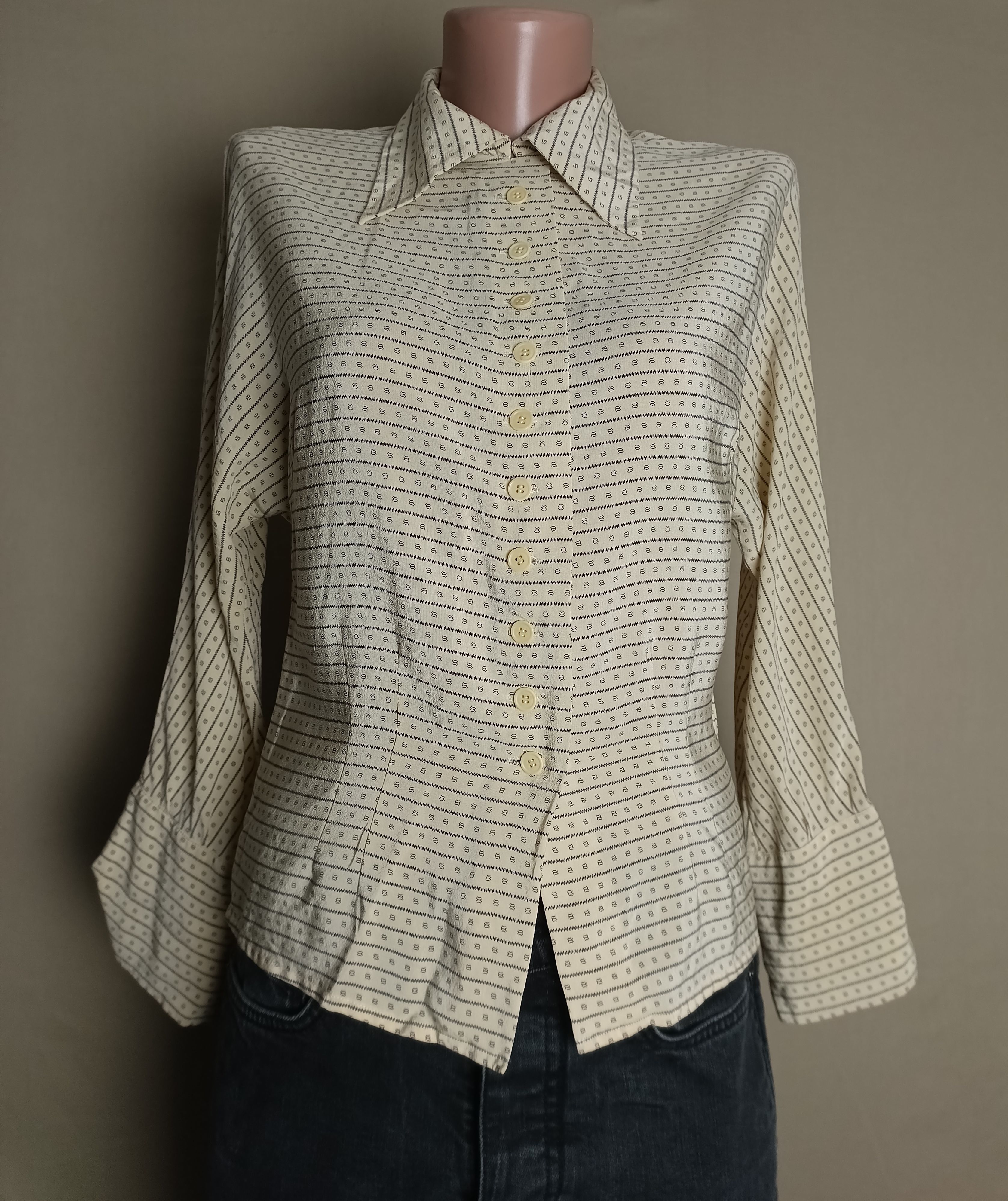 Designer TOAST Abstract Print Silk Blouse Shirt UK 8 Size S / US 4 / IT 40 - 1 Thumbnail