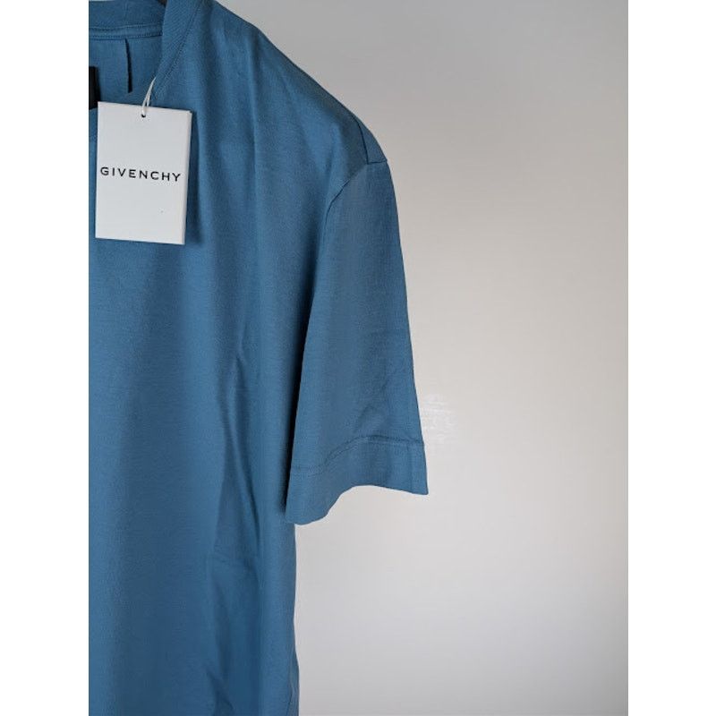 Givenchy o1rshd1 Slim Fit Embroidered Logo T-Shirt in Blue /White 3XL Size US XXL / EU 58 / 5 - 5 Thumbnail