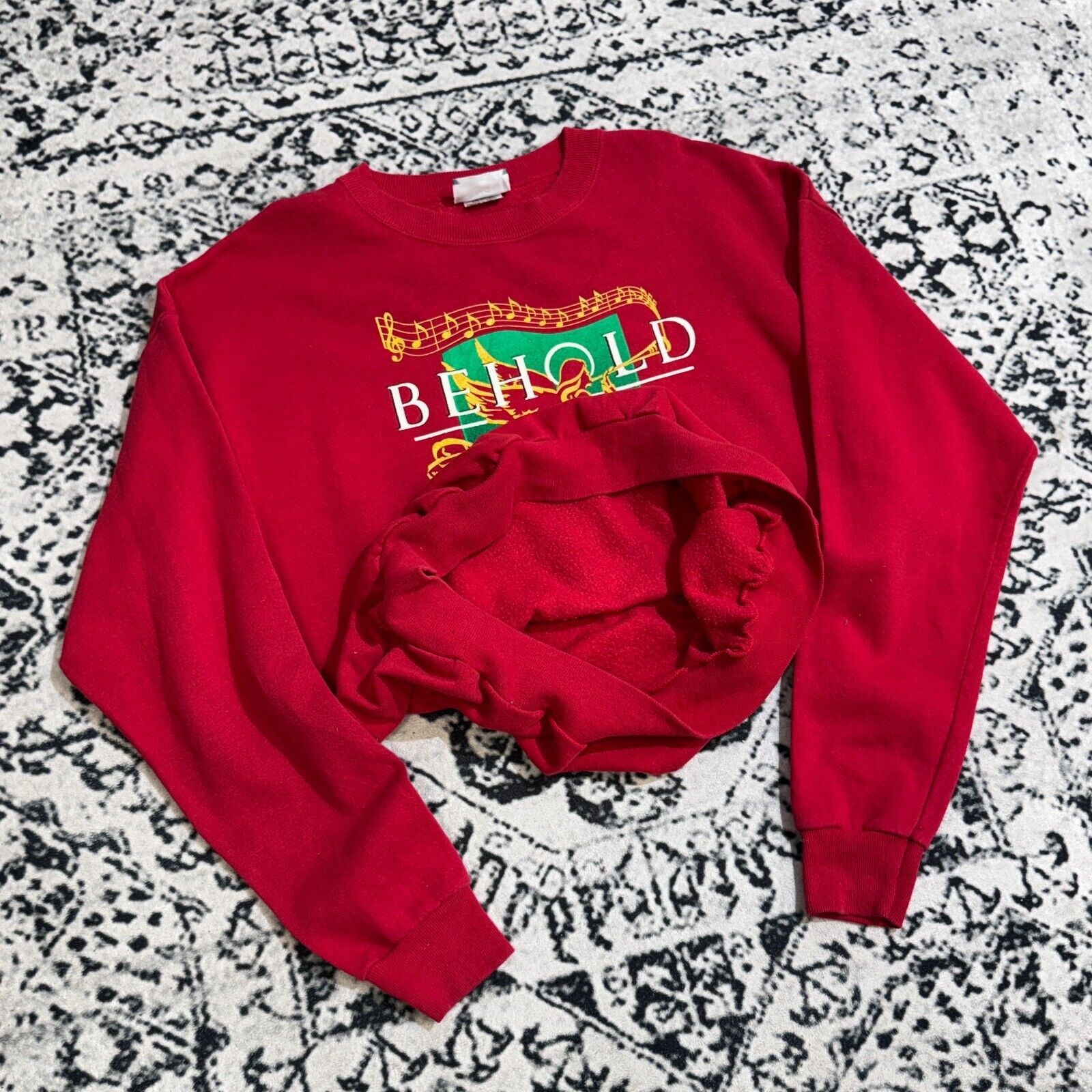 Lee × Vintage Lee Red Cotton Crewneck XL Behold Jesus Is King Baptist 90s Size US XL / EU 56 / 4 - 8 Thumbnail