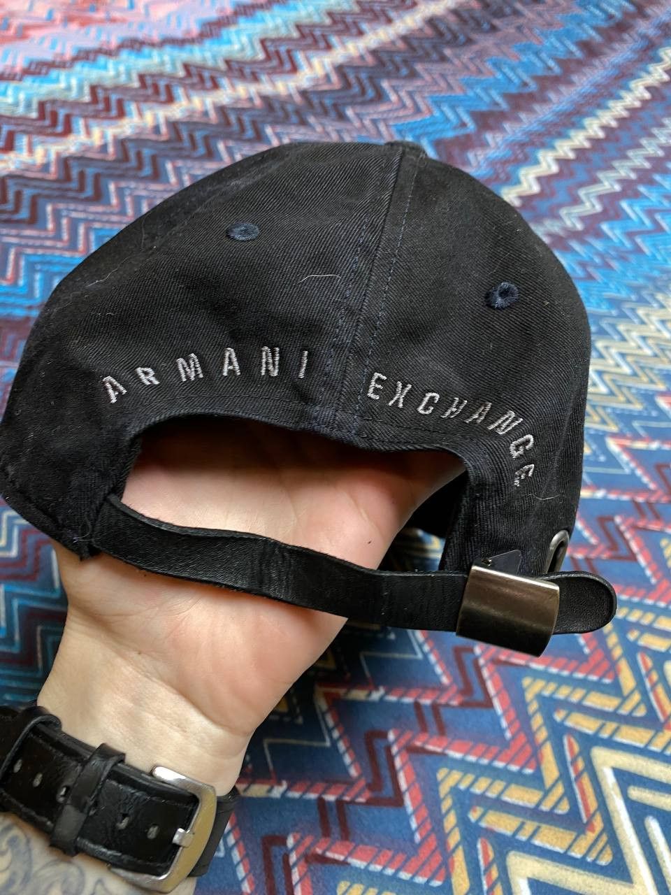 Armani Exchange × Vintage Vintage Armani Exchange Faded Cap Hat Size ONE SIZE - 7 Thumbnail