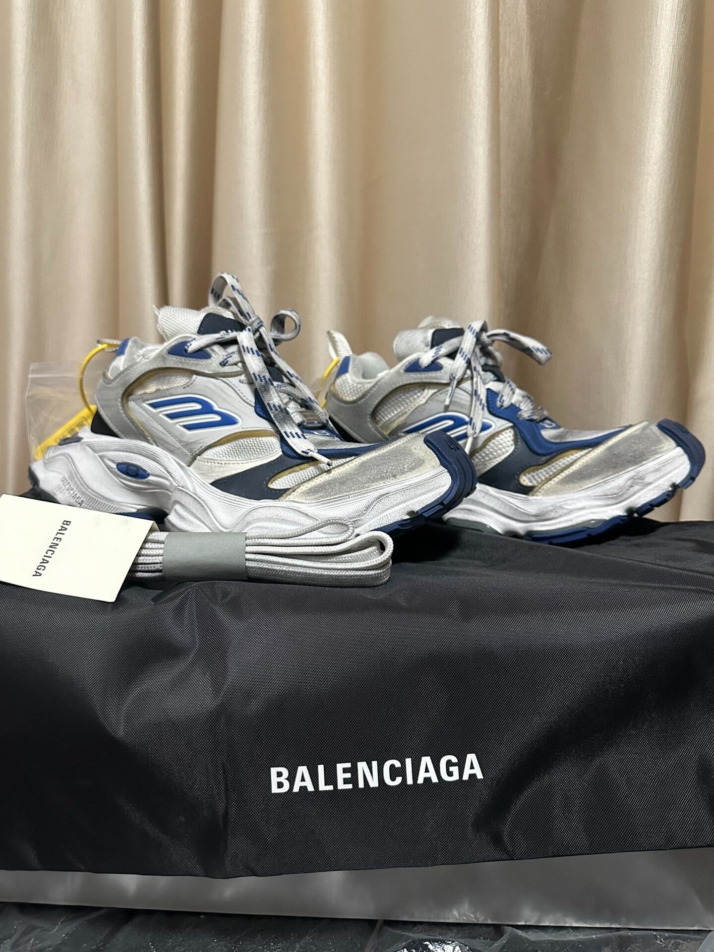 Balenciaga Balenciaga Gray Blue Cargo Sneakers Size US 7 / EU 40 - 4 Thumbnail