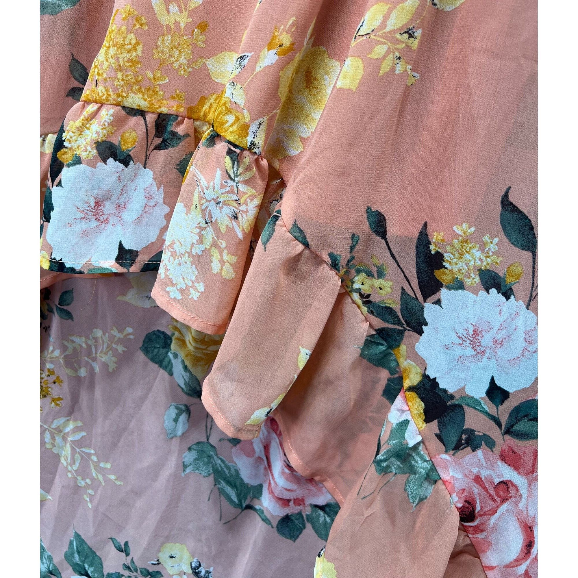 rue21 Rue 21 - Women's Summer Sleeveless High Low Hem Ruffle Flora Size S / US 4 / IT 40 - 17 Thumbnail