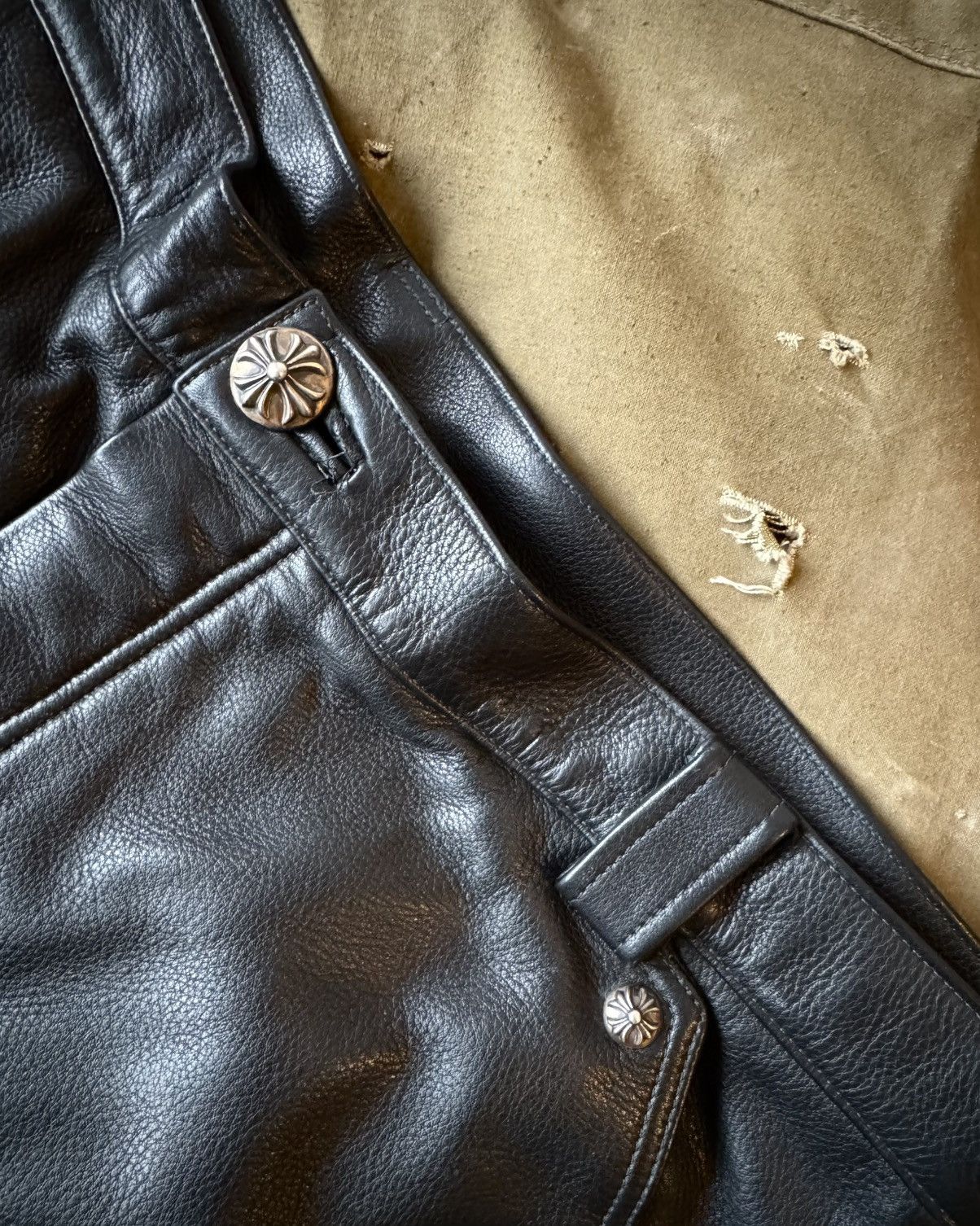 Chrome Hearts Chrome Hearts Fleur Knee Leather Pants Size US 38 / EU 54 - 4 Thumbnail