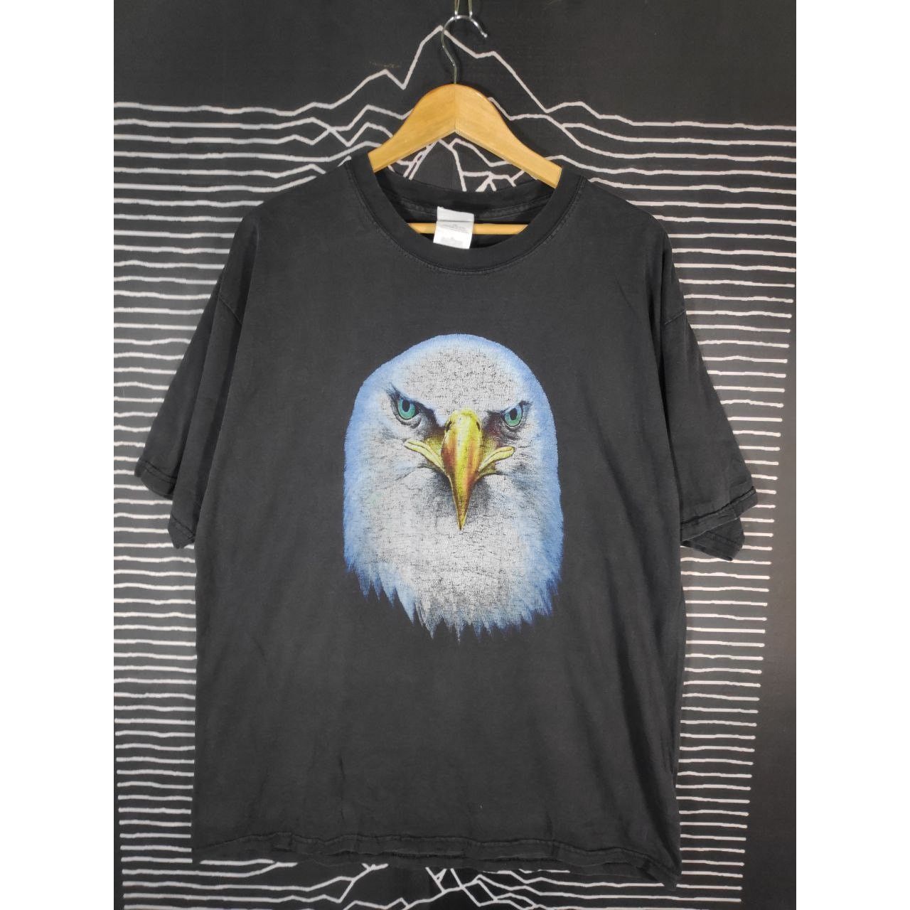 Gildan Vtg 00s Americana Eagle Head Overprint Graphic Tee Size XL Size US XL / EU 56 / 4 - 1 Thumbnail