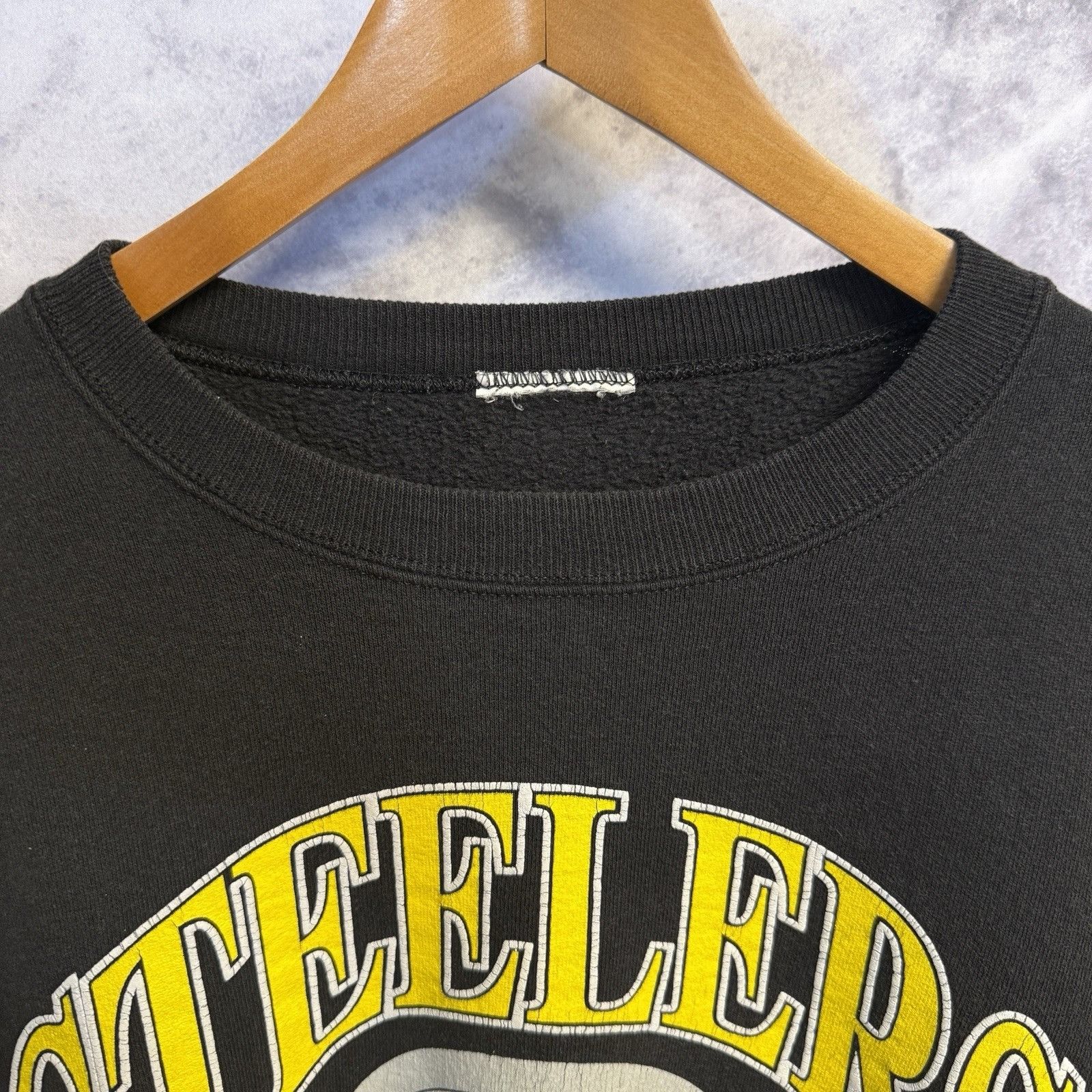 NFL Vintage 90s Pittsburgh Steelers Sweatshirt Mens Large Black Size US L / EU 52-54 / 3 - 3 Thumbnail