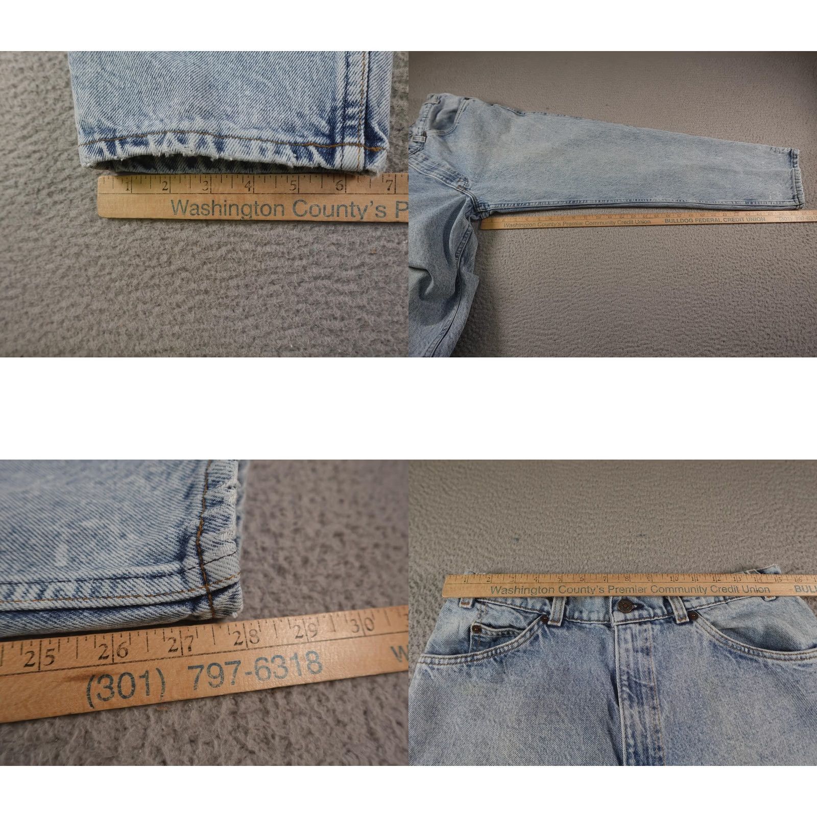 Levi's VINTAGE Levis 550 Jeans Mens 34x30 Blue Relaxed Fit Tapered Denim 90s Made USA Size US 34 / EU 50 - 9 Thumbnail