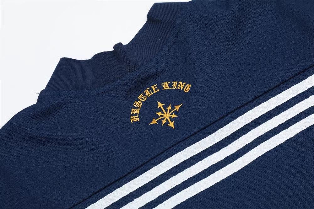 Band Tees × Japanese Brand Men's letter embroidered stitching V-neck sports T-shirt Size US M / EU 48-50 / 2 - 4 Thumbnail