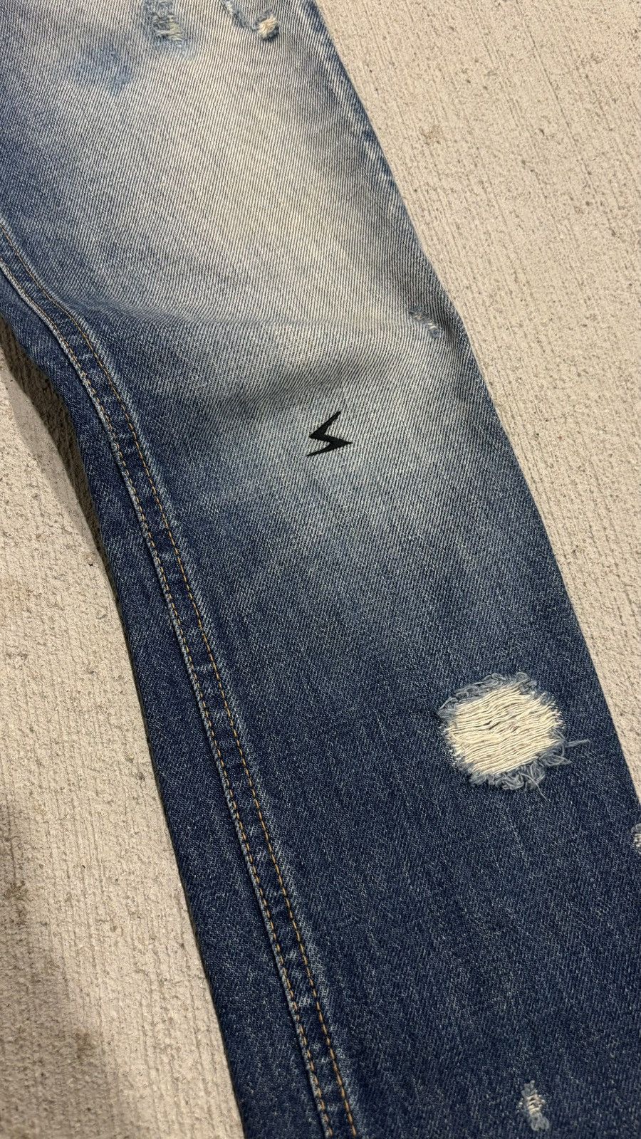 Undercover Undercover AW2004 But Beautiful Lace Print Denim Size 26" / US 2 / IT 38 - 3 Thumbnail
