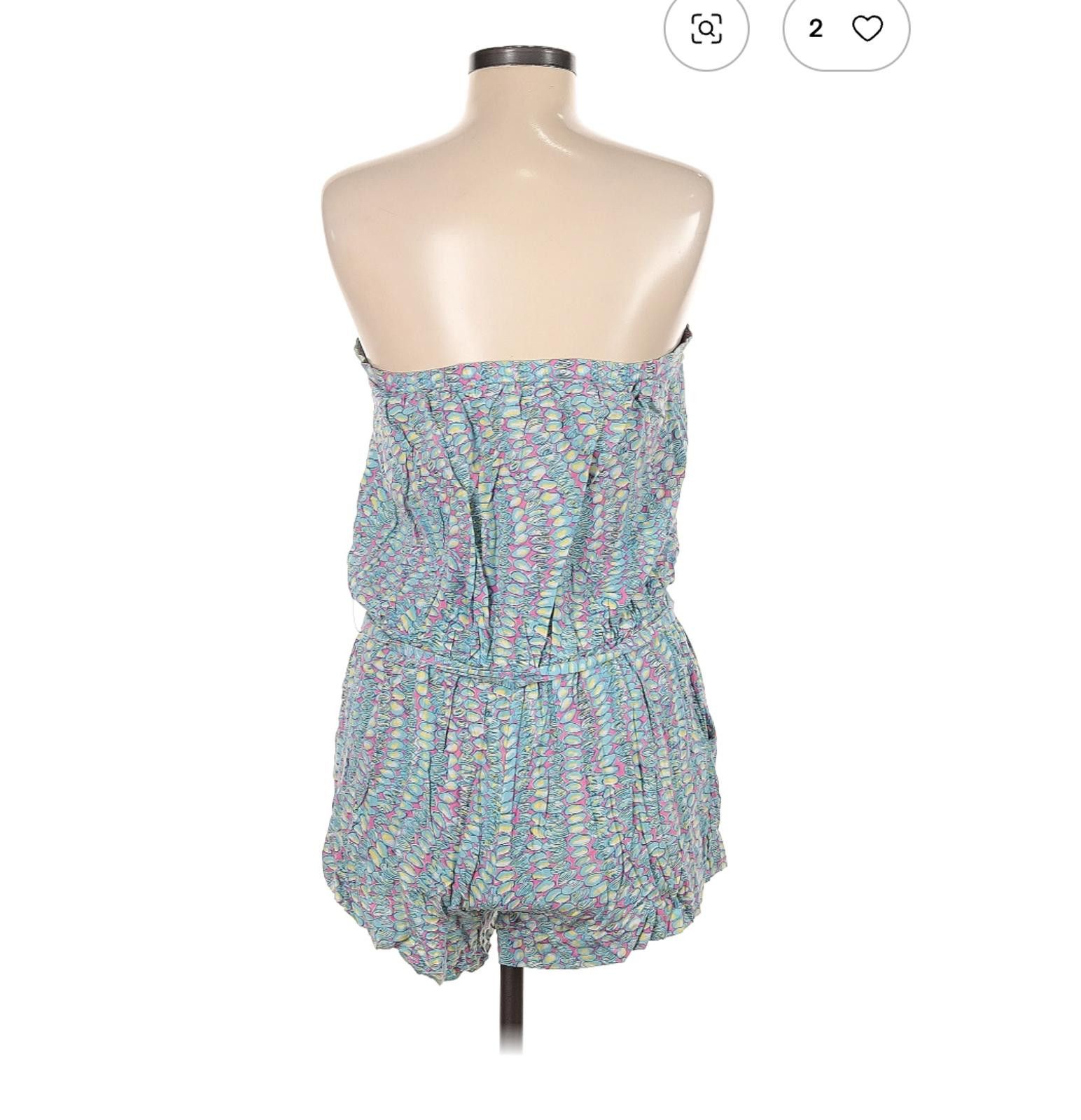 Other Lilly Pulitzer Size L Strapless Printed Romper Size 36" / US 14 / IT 50 - 2 Thumbnail