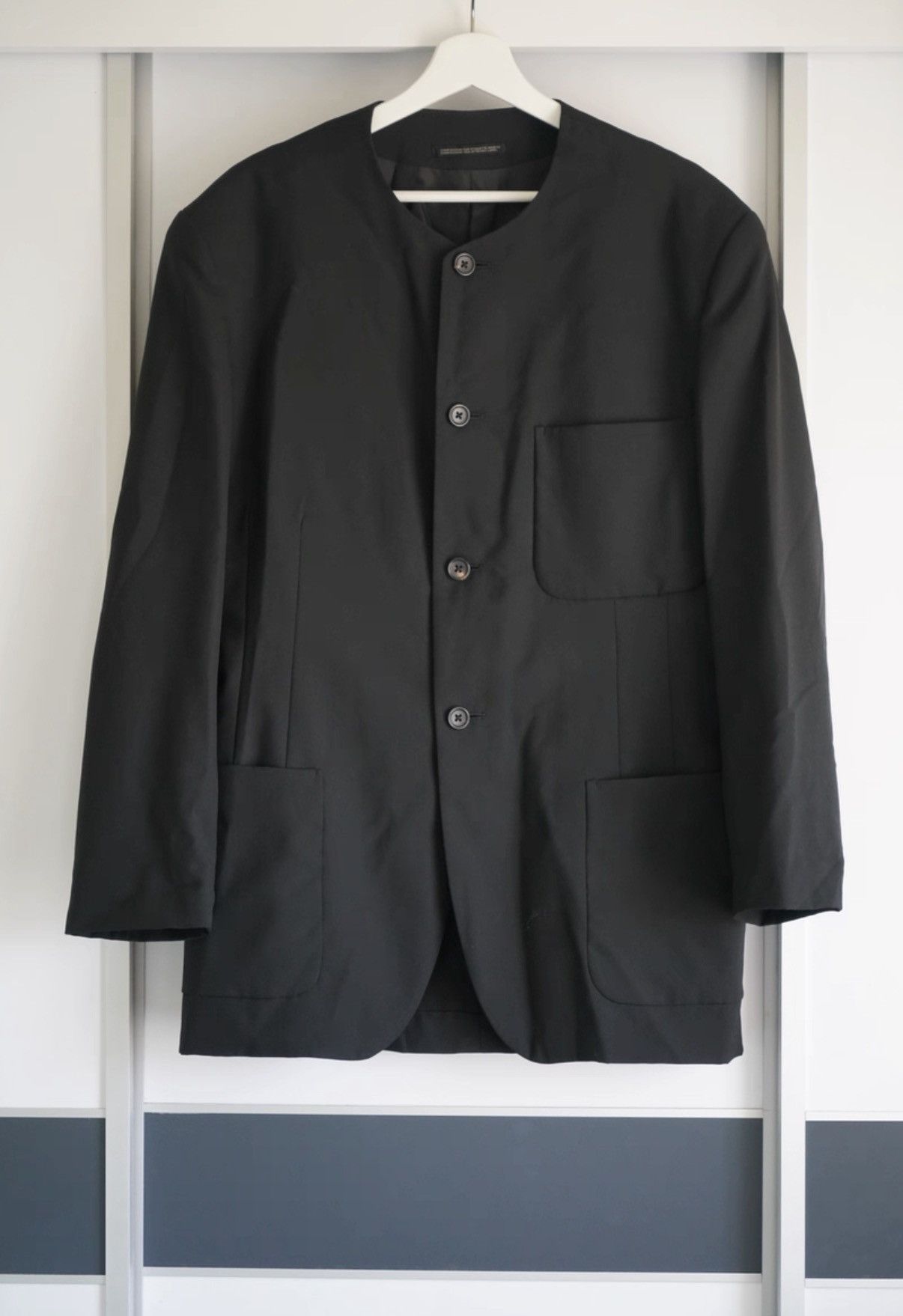 Yohji Yamamoto Yohji Yamamoto 95ss Collarless Gakuran Jacket K4 Size US S / EU 44-46 / 1 - 1 Thumbnail