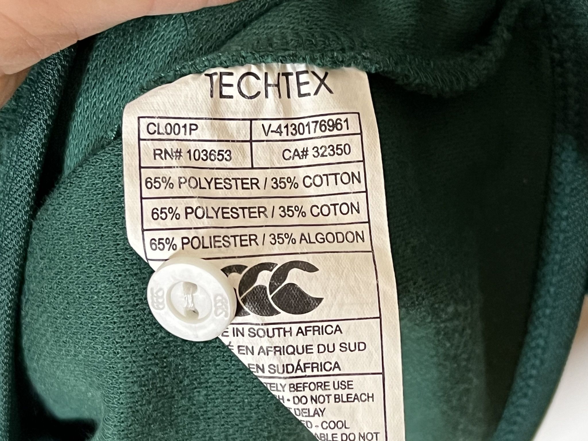 Canterbury of New Zealand SOUTH AFRICA NATIONAL RUGBY TEAM HOME JERSEY SHIRT Size US M / EU 48-50 / 2 - 7 Thumbnail