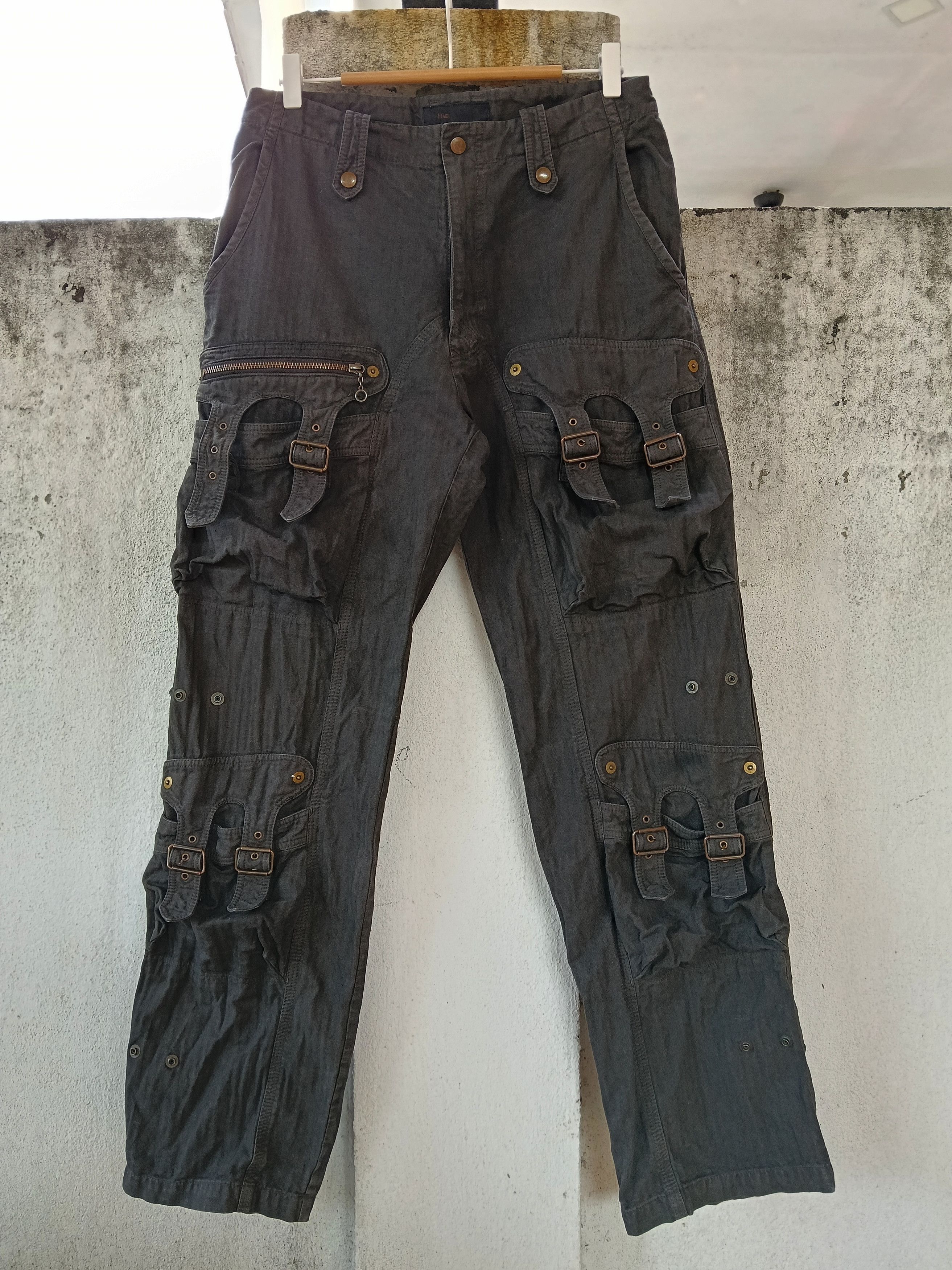 Kiminori Morishita 💥Halb by Kiminori Morishita Bondage Herringbone Pants💥 Size US 31 - 10 Thumbnail