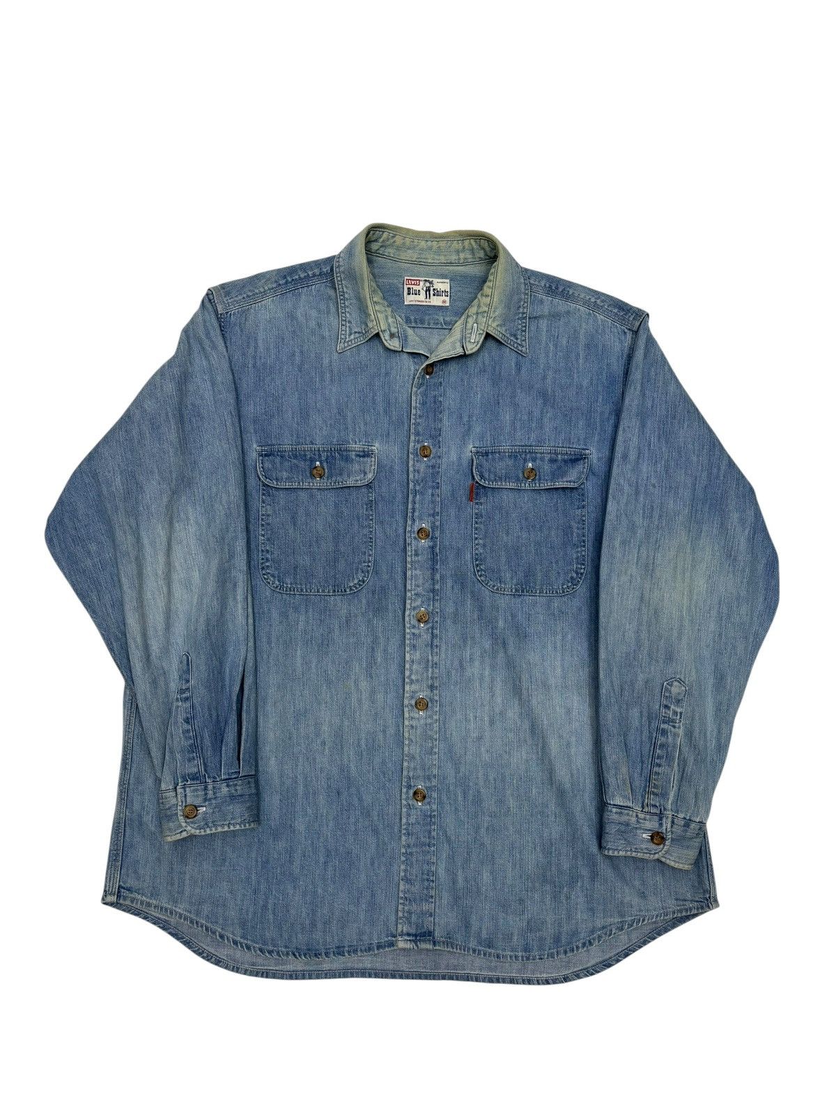 Kapital Vintage LEVIS BLUE SHIRT Denim Shirt Orange Tab Size US M / EU 48-50 / 2 - 2 Thumbnail