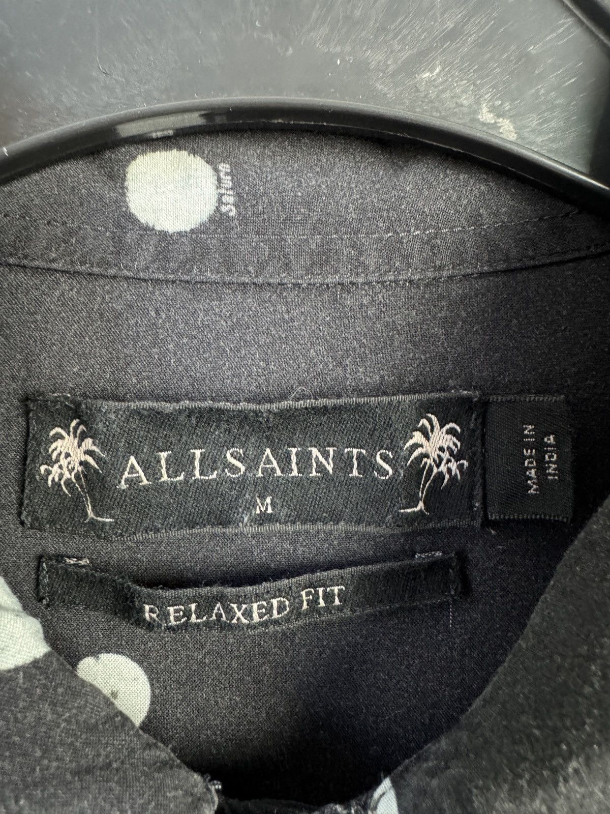Allsaints Men’s Allsaints Planet Dot SS Shirt Button Up Streetwear Size US M / EU 48-50 / 2 - 6 Thumbnail
