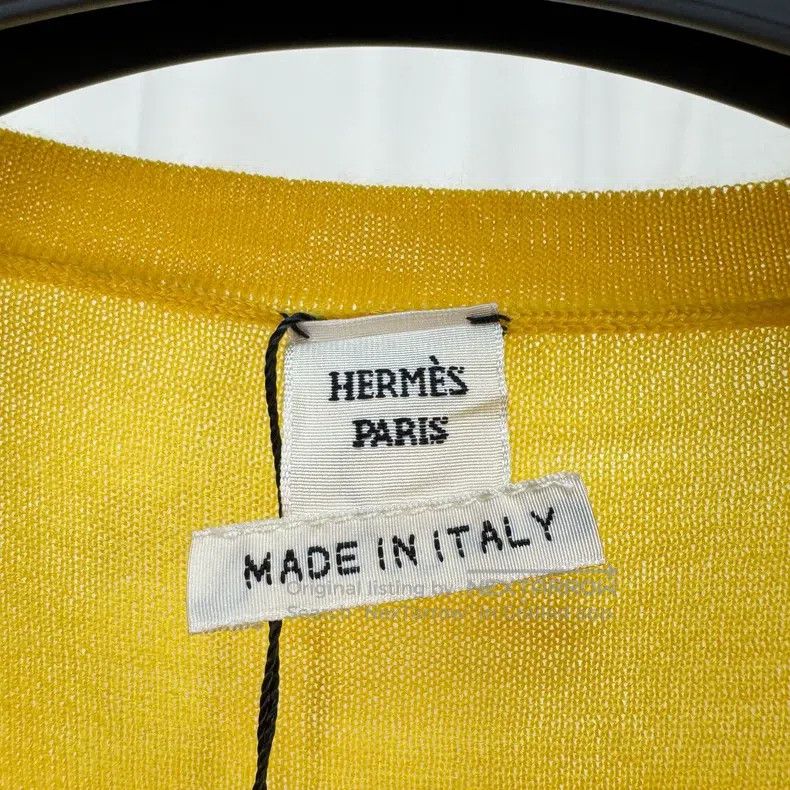 Hermes Hermes Lattice Letter H Cashmere Knit Short-sleeve Size XXS / US 00 / IT 34 - 6 Thumbnail