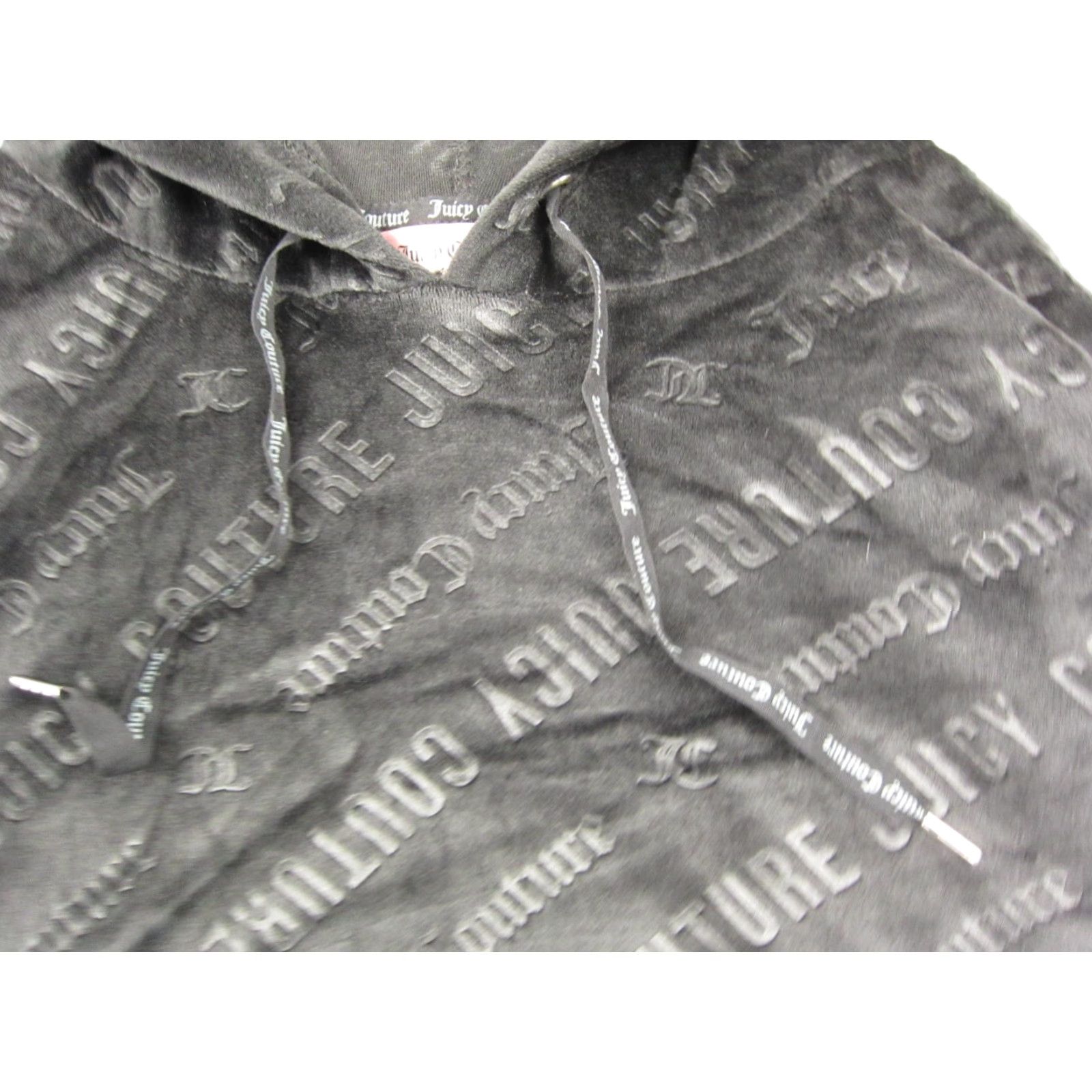Juicy Couture Juicy Couture Hoodie Womens XL Black Velour Cropped Sleepwear Velour Graphic Print 80s 90s Pullover Nightwear Clothing Womens XL Black Size XL / US 12-14 / IT 48-50 - 3 Thumbnail