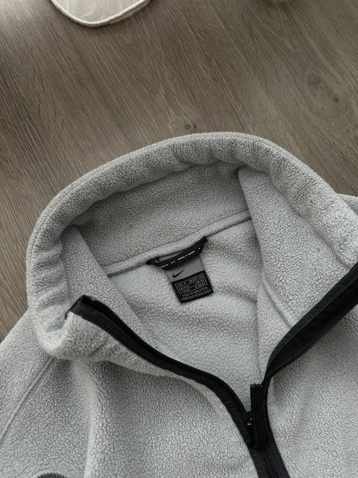 Nike × Nike ACG × Vintage Vintage Nike Full Zip Grey Big Logo Fleece Jacket Size US M / EU 48-50 / 2 - 6 Thumbnail