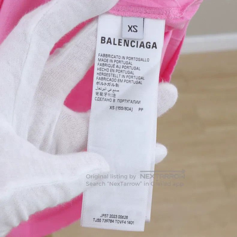 Balenciaga Balenciaga Letter Printed Crew Neck Five-Sixth Sleeve T-Sh Size US XS / EU 42 / 0 - 7 Thumbnail