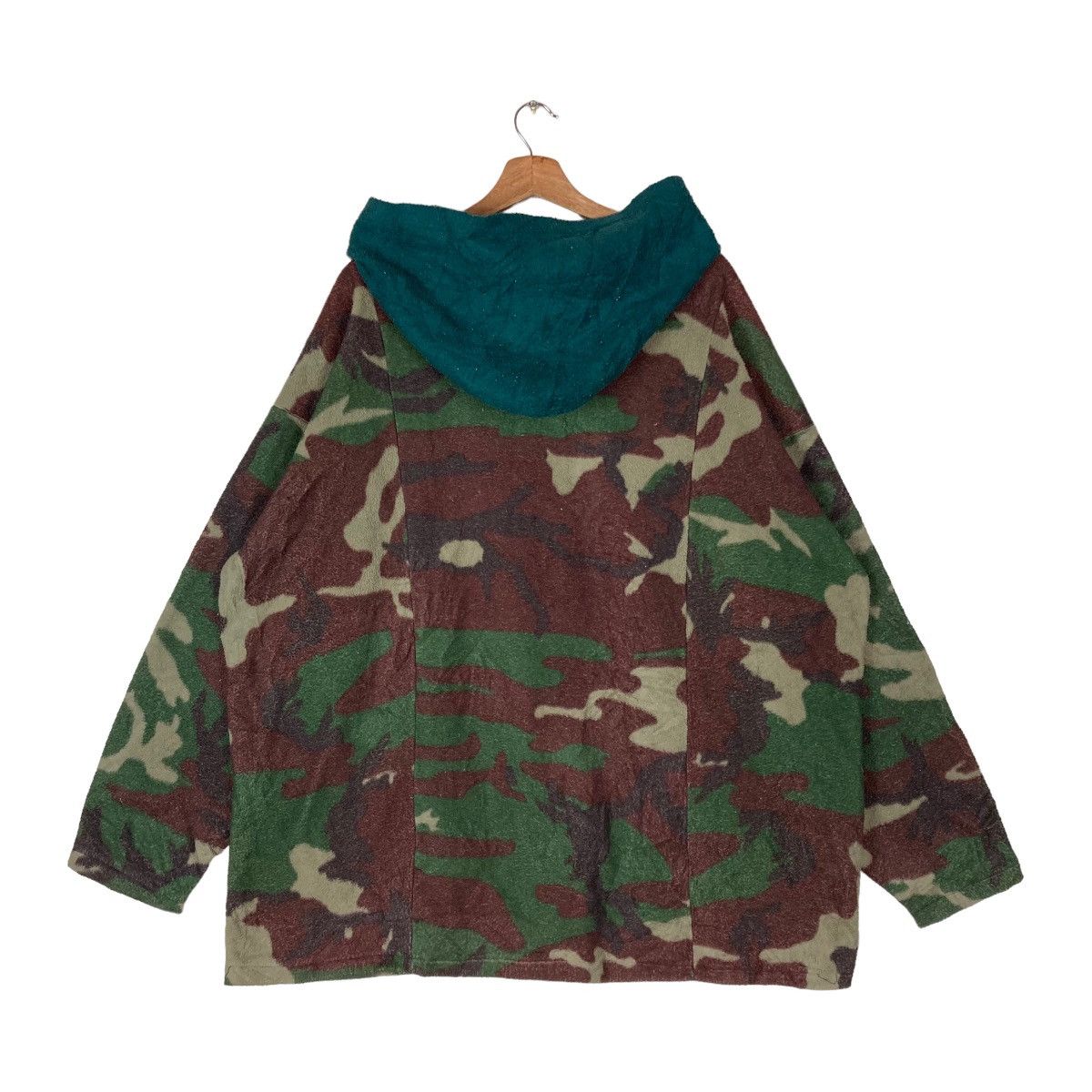 Vintage Vintage Black Spoon Camouflage Full Zipper Hoodie Fleece Size US XL / EU 56 / 4 - 5 Thumbnail