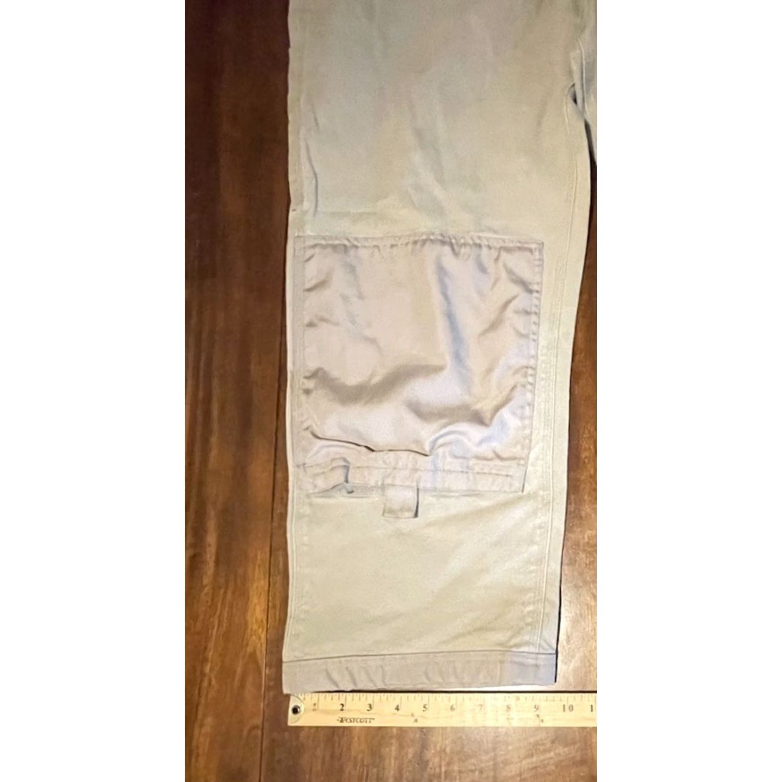 Duluth Trading Company Duluth Fire Hose Double Knee Cargo Pants Men 42x30 Beige Canvas 5-Pocket Relaxed Straight Crew Pants Size US 42 / EU 58 - 7 Thumbnail