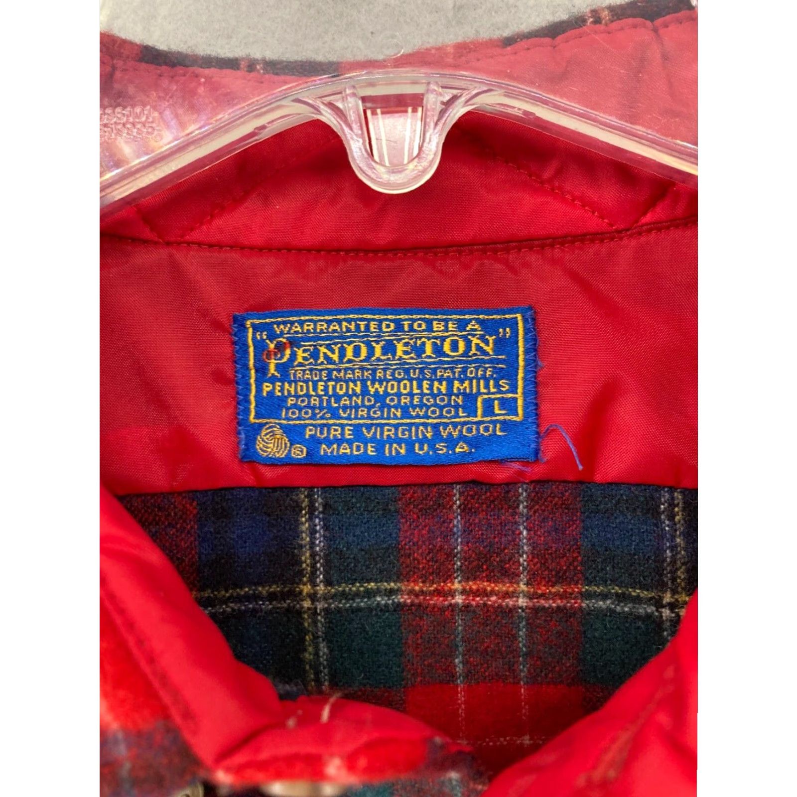 Pendleton Mens Pendleton Wool Shirt Large Red Plaid USA MADE Button Up Outdoor 70s Size US L / EU 52-54 / 3 - 6 Thumbnail