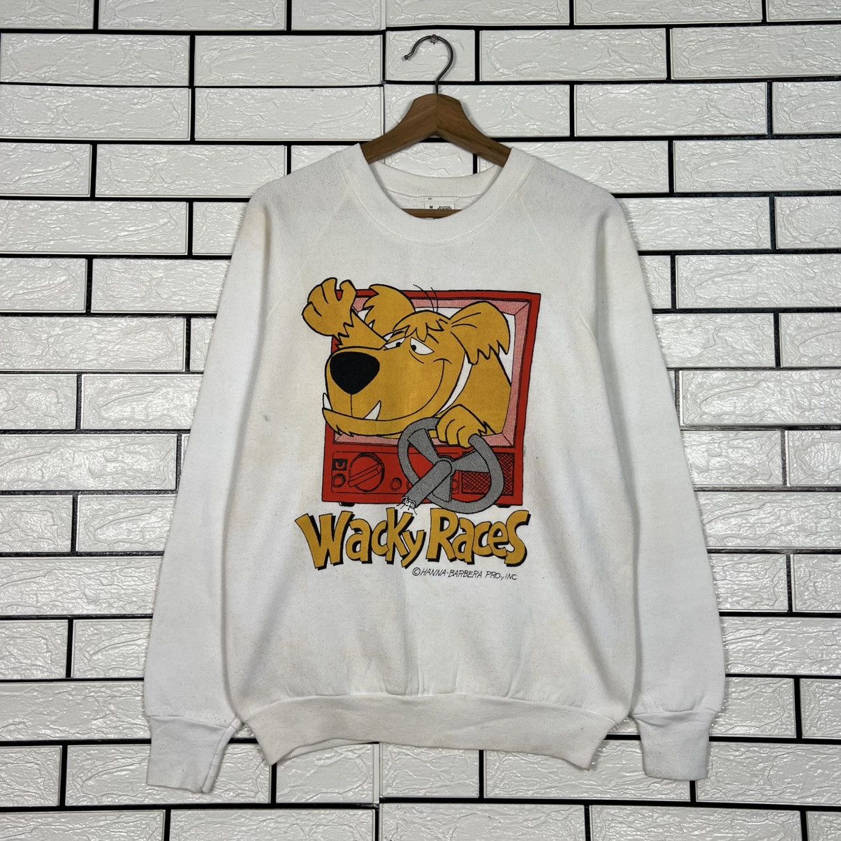 Fruit Of The Loom 90’s Hanna Barbera WACKY RACES Graphic Sweatshirt #4004-C182 Size US M / EU 48-50 / 2 - 1 Thumbnail