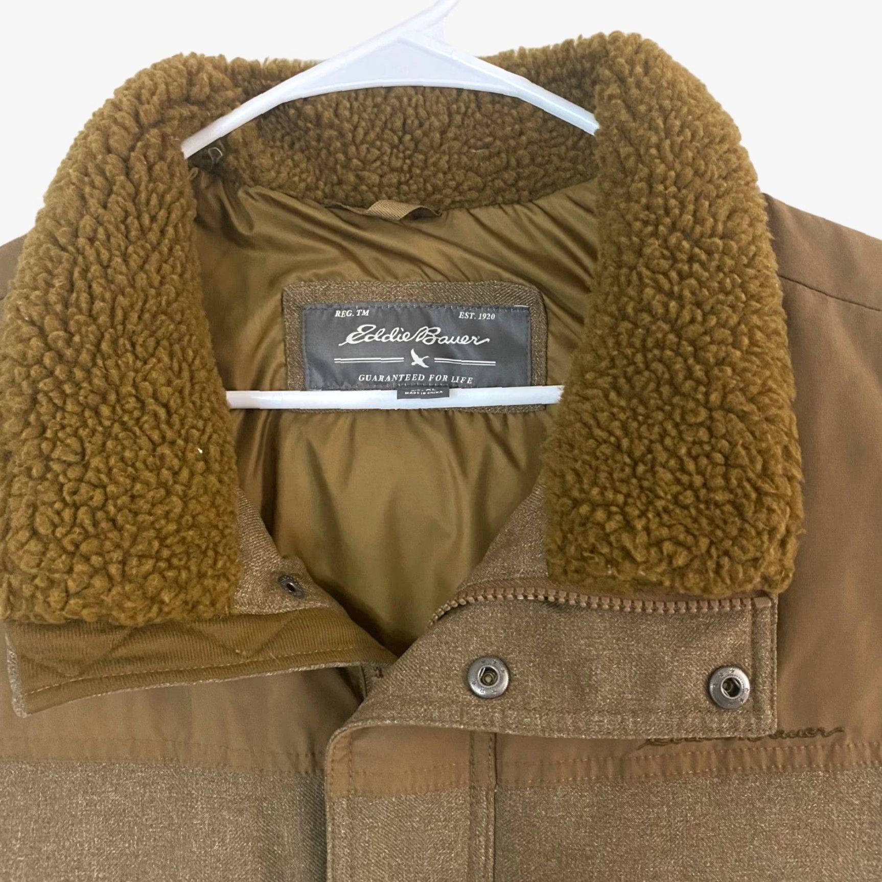 Eddie Bauer Eddie Bauer Down Insulated Puffer Vest Sherpa Collared Brown Pockets Mens XL Size US XL / EU 56 / 4 - 6 Thumbnail