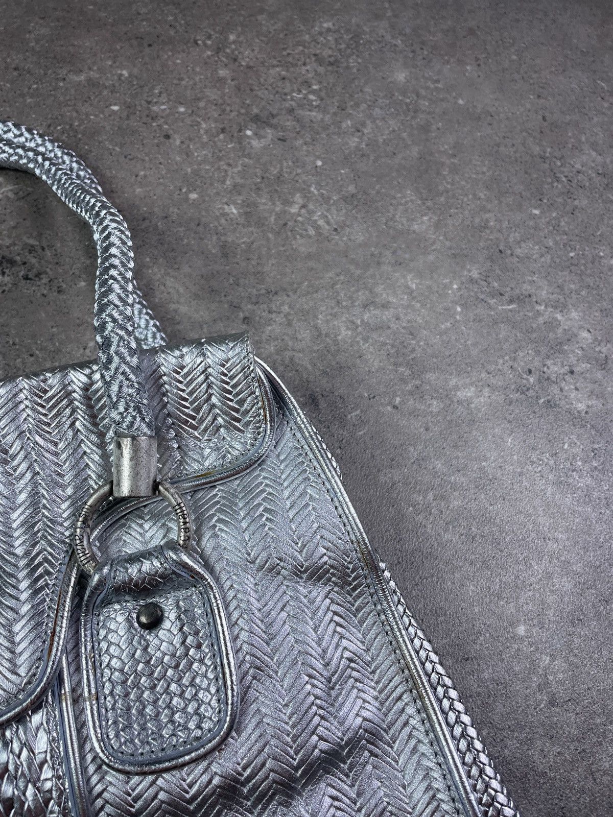 Roberto Cavalli × Vintage Vintage Y2K Avant Garde Just Cavalli Metallic Leather Bag Size ONE SIZE - 9 Thumbnail