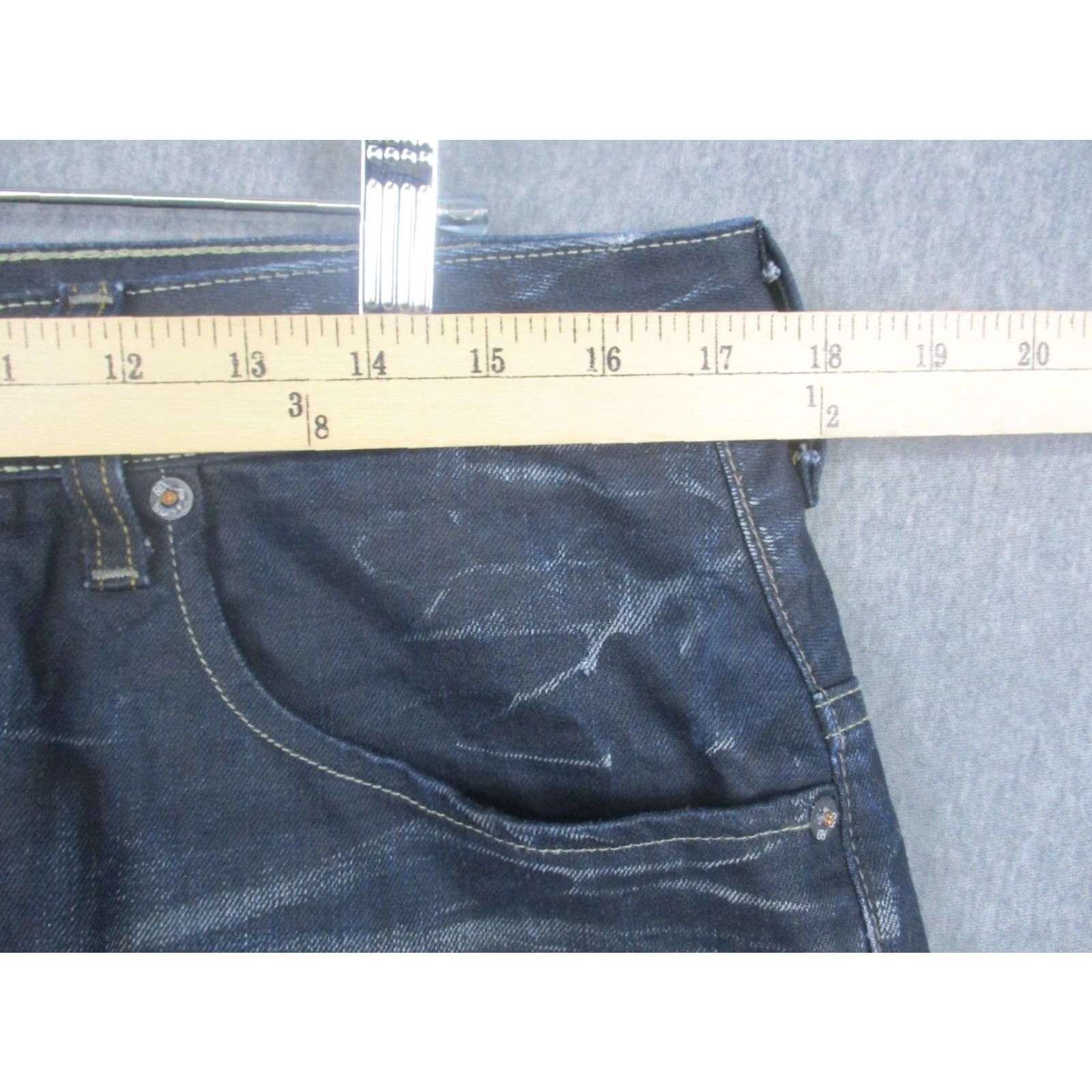 Vintage VINTAGE not applicable; generate title: G-Star RAW Jeans Mens 33x36 Denim Button Fly Tapered Blue Size US 33 - 4 Thumbnail
