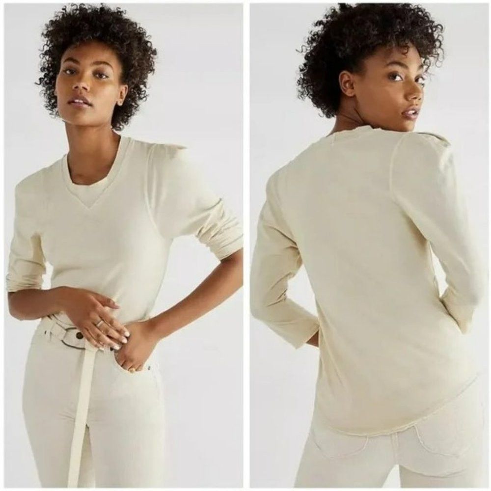 Free People NWT New $58 Free People We the Free Clover Puff Shoulder Be Size XS / US 0-2 / IT 36-38 - 1 Thumbnail