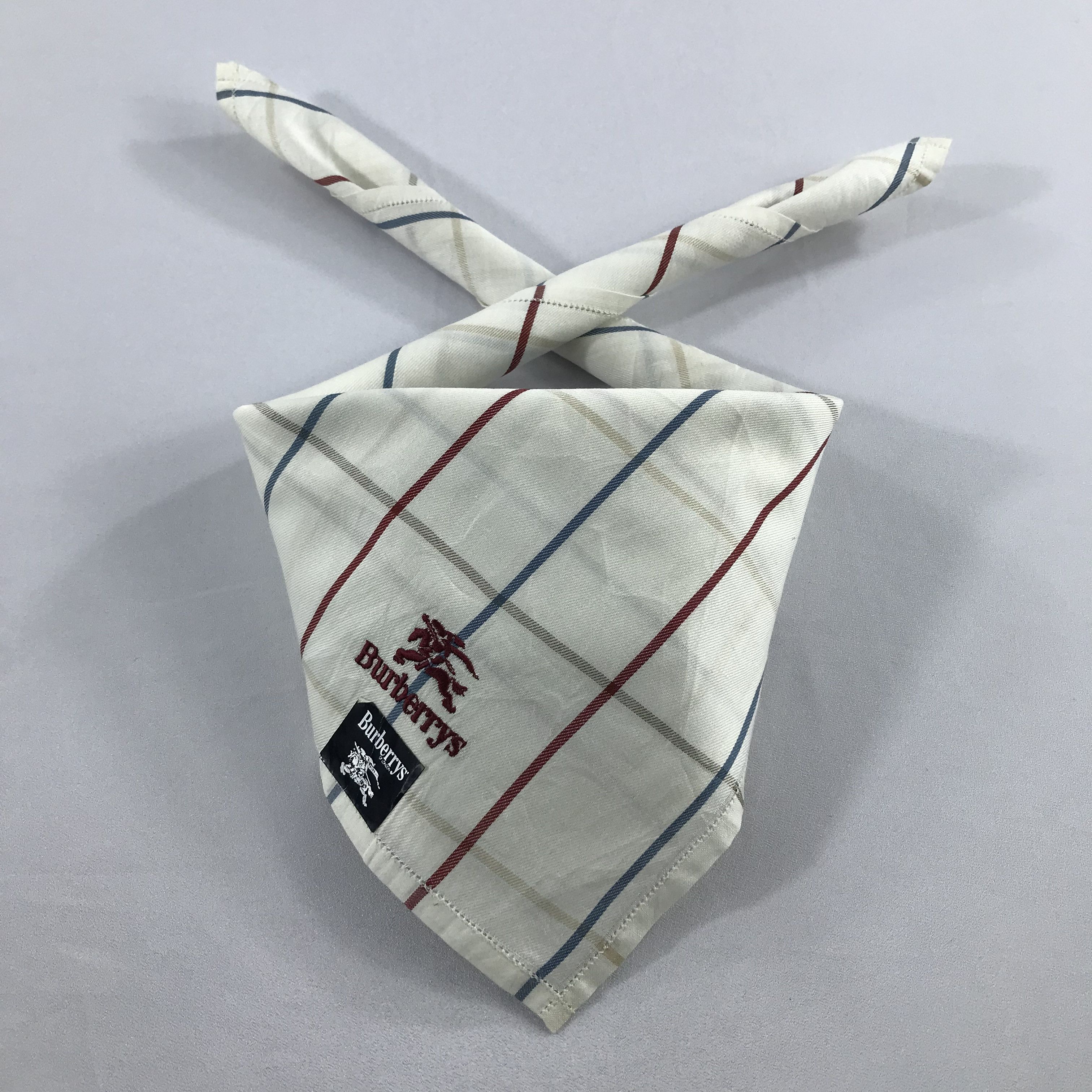 Burberry × Vintage Burberry Bandana / Handkerchief / Neckerchief - S2117 Size ONE SIZE - 3 Thumbnail