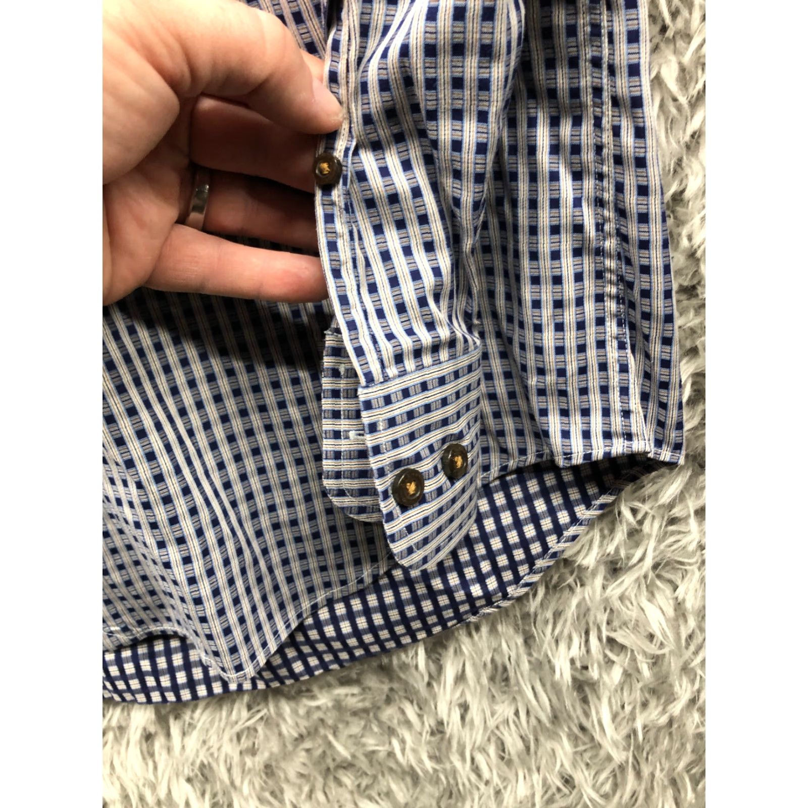 Robert Talbott Robert Talbott Shirt L Mens Blue Plaid Long Sleeve Button-Down Collar Shirt Size US L / EU 52-54 / 3 - 4 Thumbnail