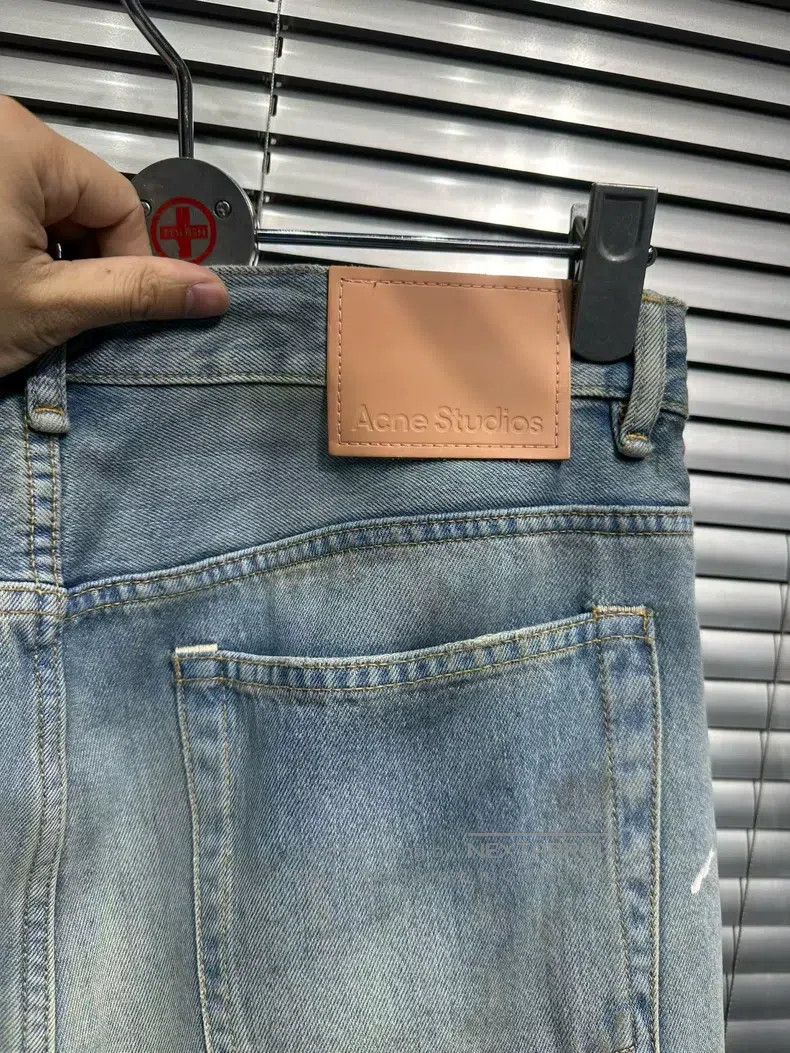 Acne Studios Acne Studios Light blue yellow mud water-washed distressed Size US 32 / EU 48 - 3 Thumbnail