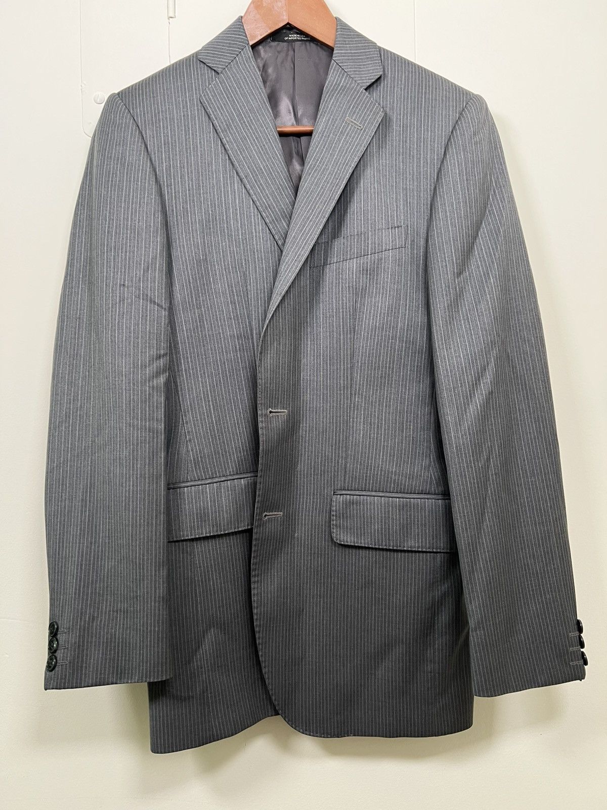 Ermenegildo Zegna Grey Striped Vintage Ermenegildo Zegna Blazer Size 38R - 8 Thumbnail