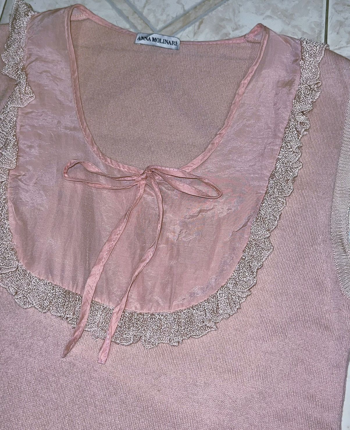 Anna Molinari Vintage Y2K Anna Molinari knit lace tank top 🎀💗 Size ONE SIZE - 6 Thumbnail