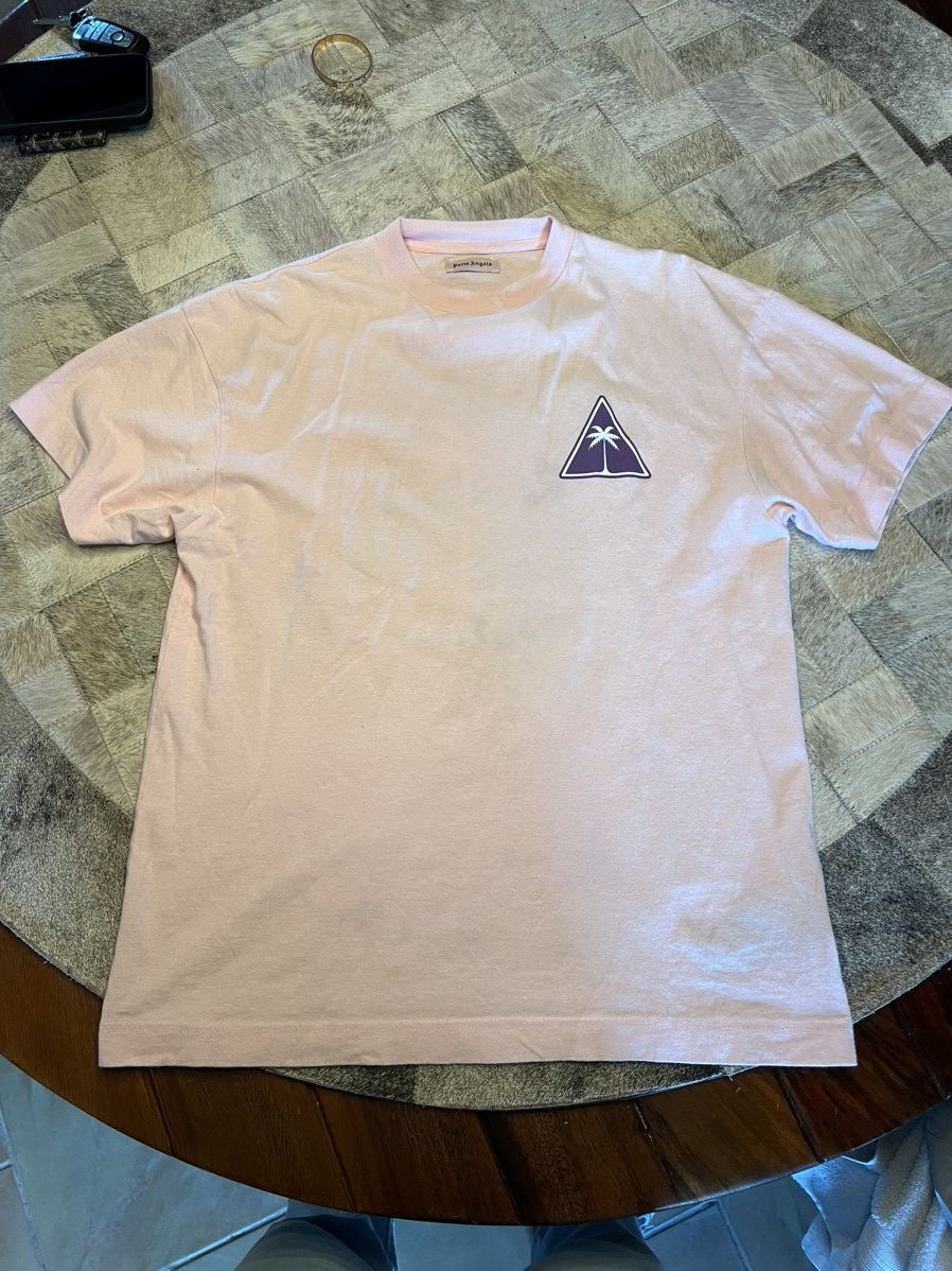 Palm Angels Palm Angels Pink Palm Logo Tee Size US M / EU 48-50 / 2 - 2 Thumbnail
