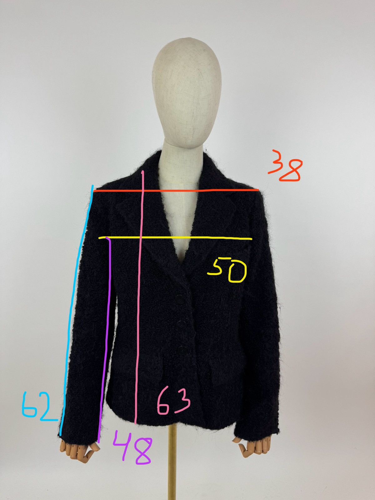 Armani Collezioni ARMANI COLLEZIONI Mohair blazer elegant Black jacket Womens Size XL / US 12-14 / IT 48-50 - 11 Thumbnail