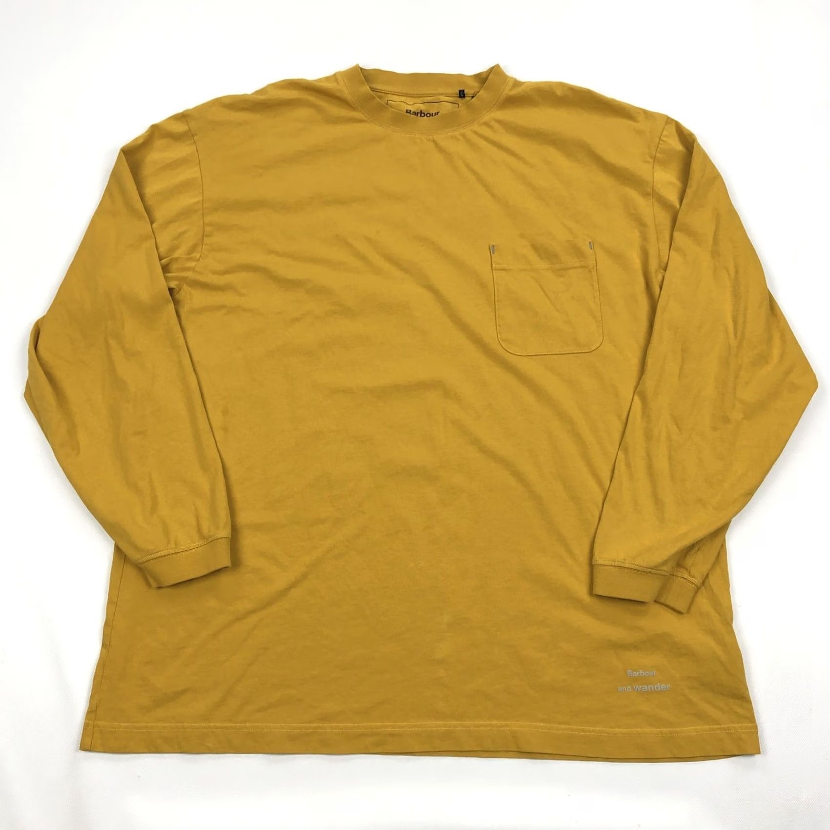 Barbour Barbour and Wander T-Shirt Mens XXL Yellow Lighthouse Graphic Print Crew Neck Long Sleeve Pocket Graphic Tee Size US XXL / EU 58 / 5 - 3 Thumbnail