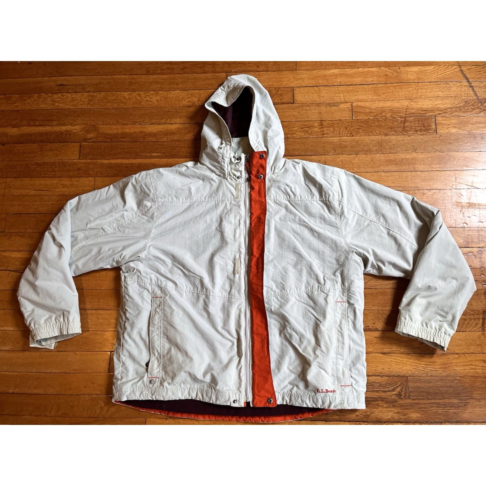 Vintage L.L. Bean Winter Jacket Men’s 2XL White Interchange Zip In Fleece Purple Jacket Size US XXL / EU 58 / 5 - 6 Thumbnail