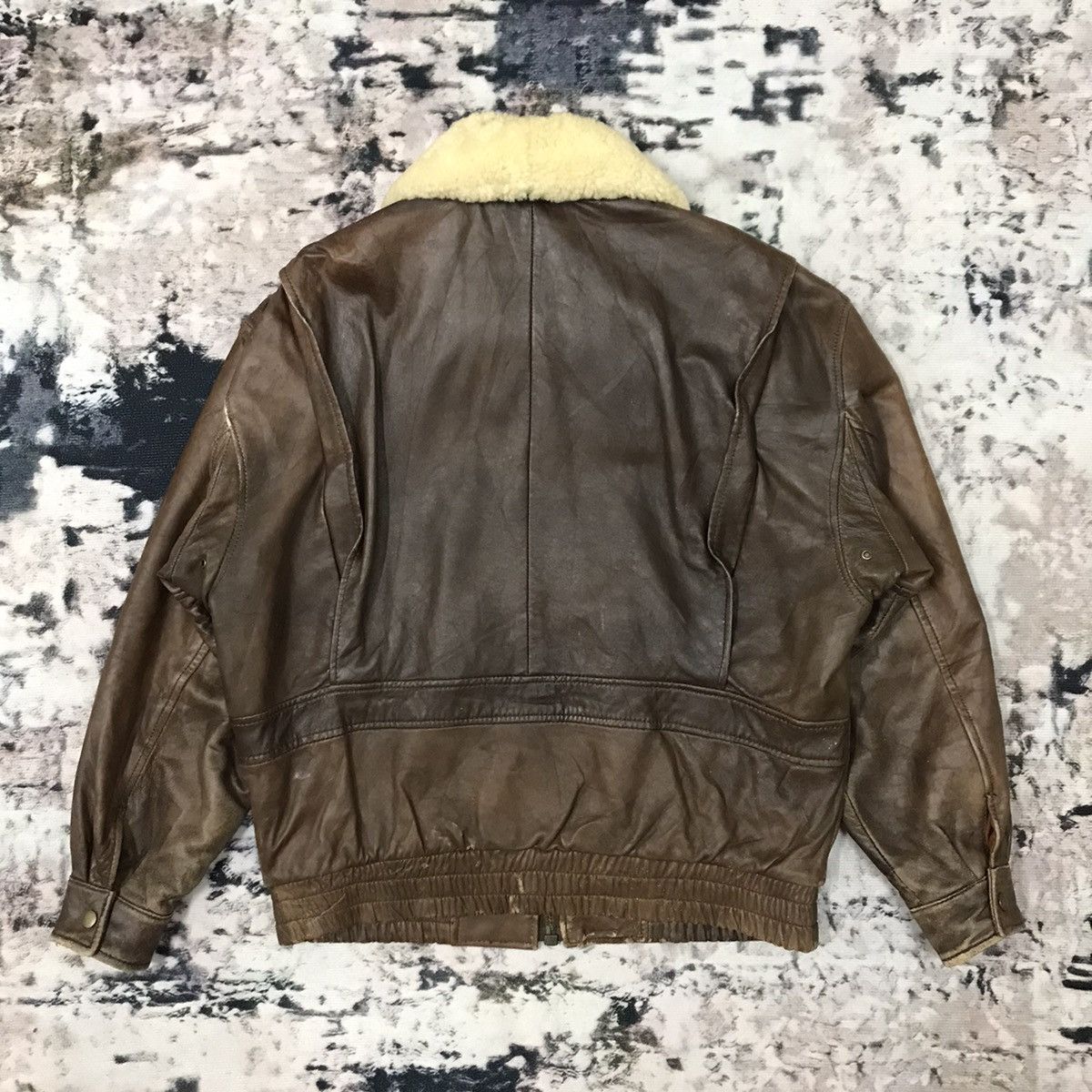 Vintage 90s Type A-2 UsArmy AirForce Bomber Leather Jacket