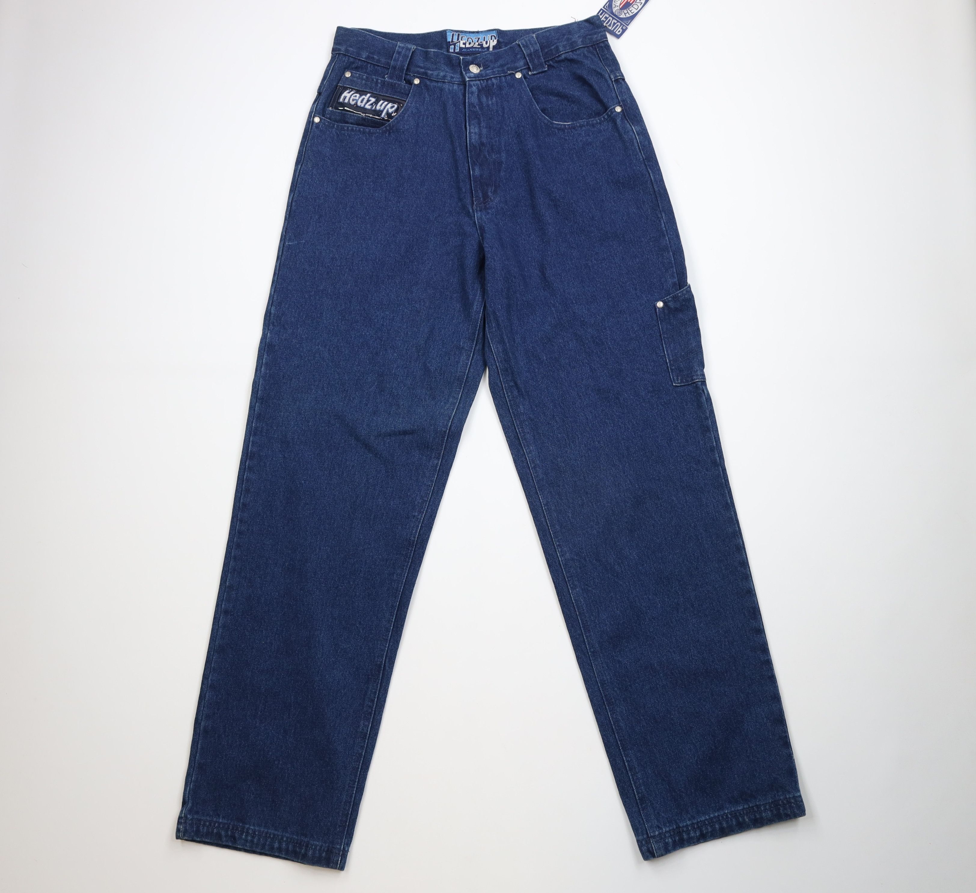 Vintage Deadstock Vintage 90s Y2K Streetwear Wide Leg Jeans Size US 33 - 1 Thumbnail