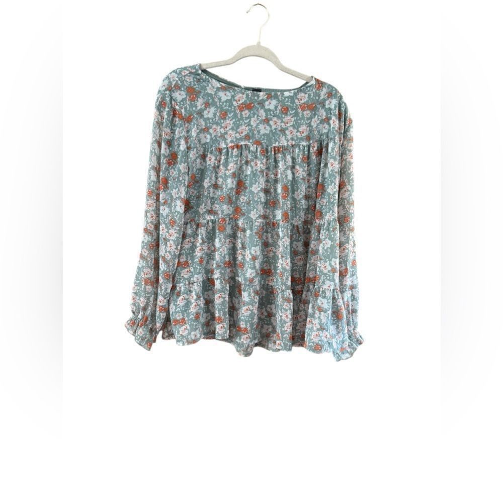 Shein NWOT shein size XL fits a large green and orange long sleeve Size XL / US 12-14 / IT 48-50 - 8 Thumbnail
