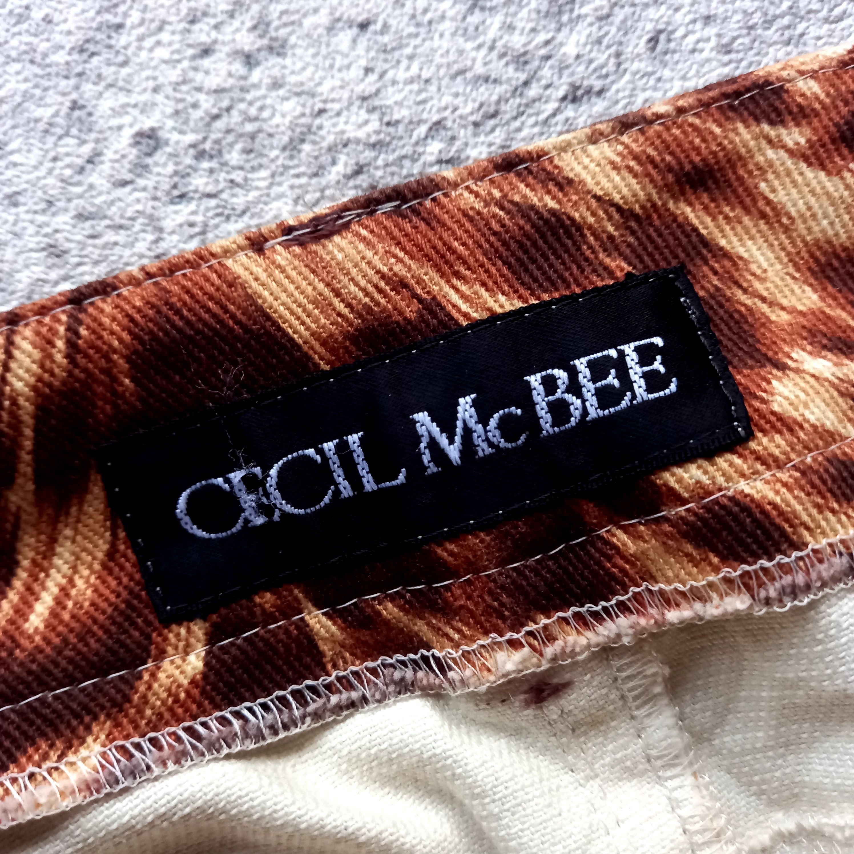 Japanese Brand 2000s Cecil McBee - Tiger Pattern Flared Pants Size 28" / US 6 / IT 42 - 6 Thumbnail