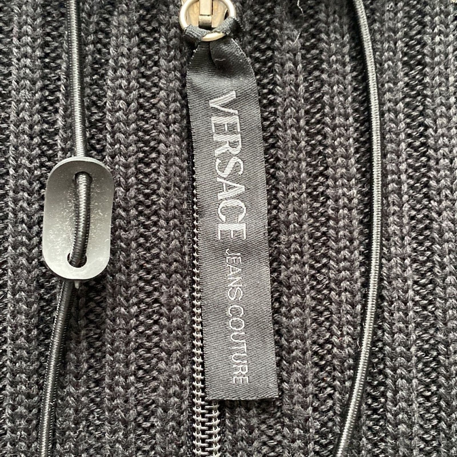 Versace Versace Jeans Couture Zip Up Ribbed Sweater with Hood Size US M / EU 48-50 / 2 - 3 Thumbnail