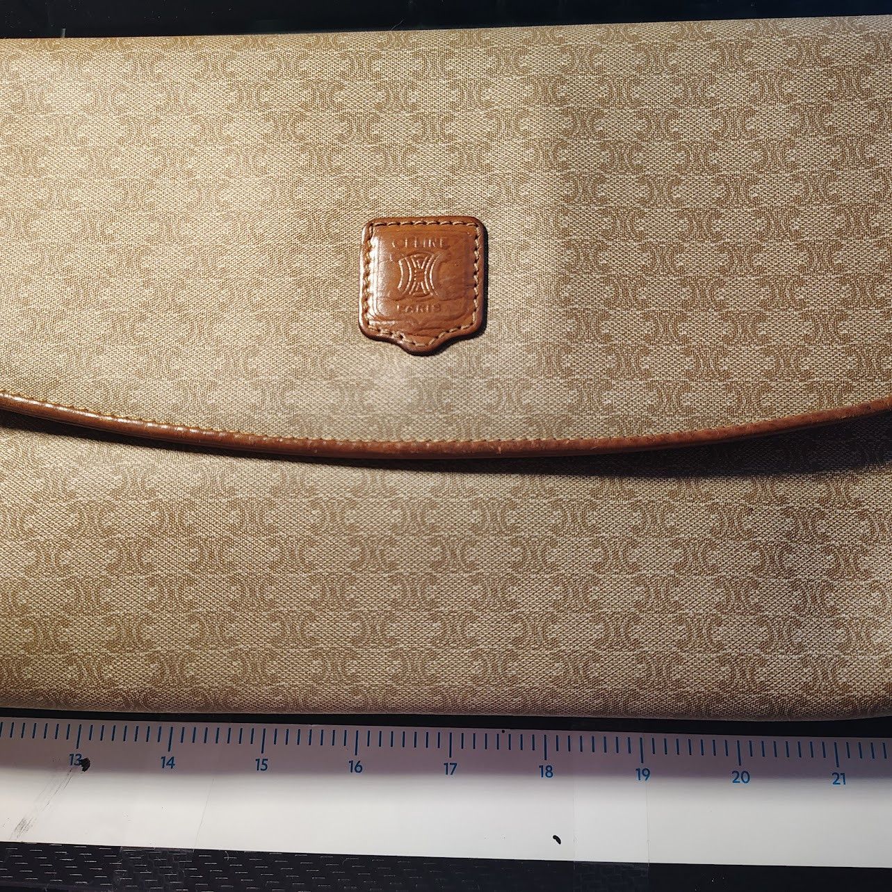 Celine intage Celine Macadam clutch coated canvas with leather trim Size ONE SIZE - 6 Thumbnail