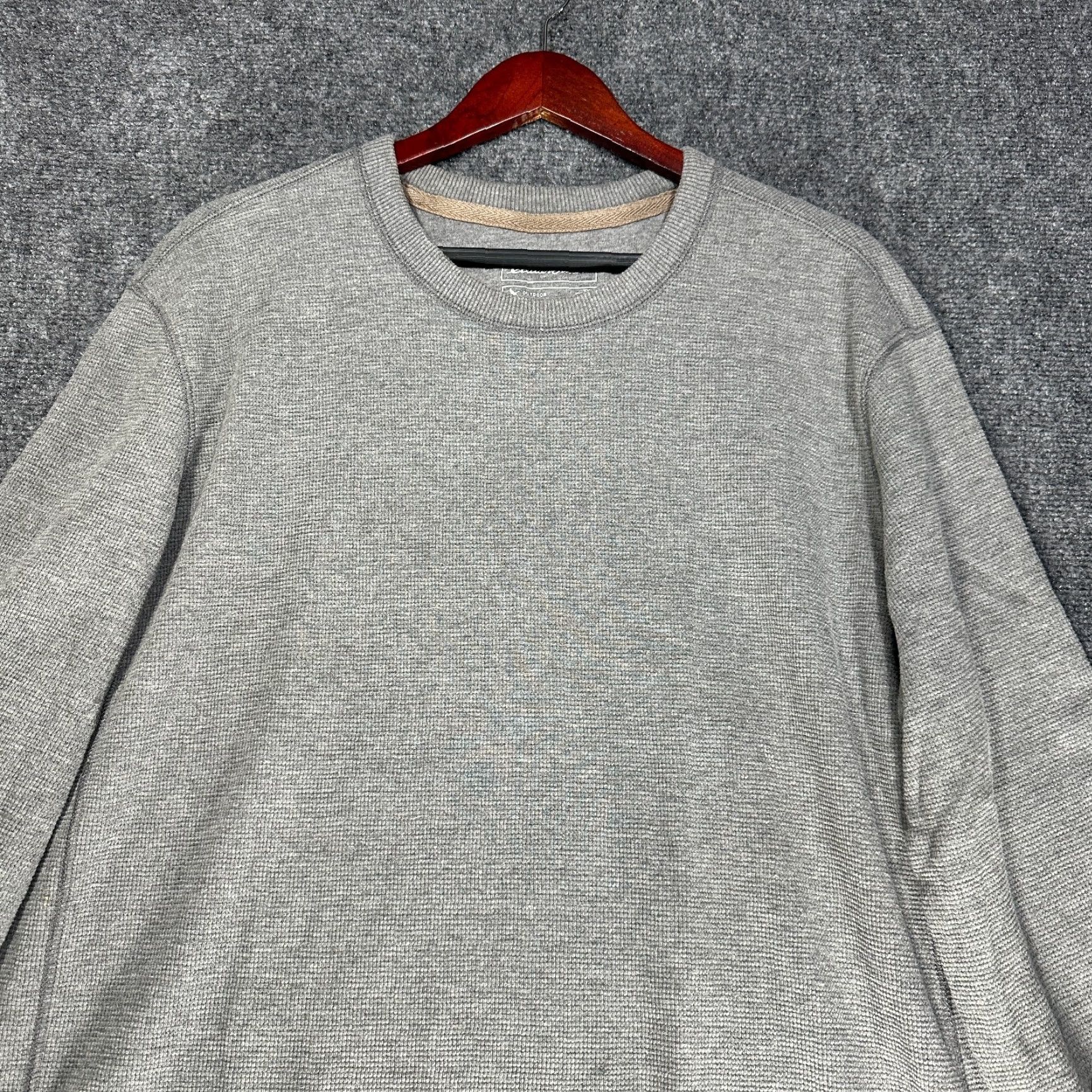 Eddie Bauer Eddie Bauer Shirt Mens TXL Pullover Gray Cotton Thermal Knit Long Sleeve Crew Size US XL / EU 56 / 4 - 3 Thumbnail
