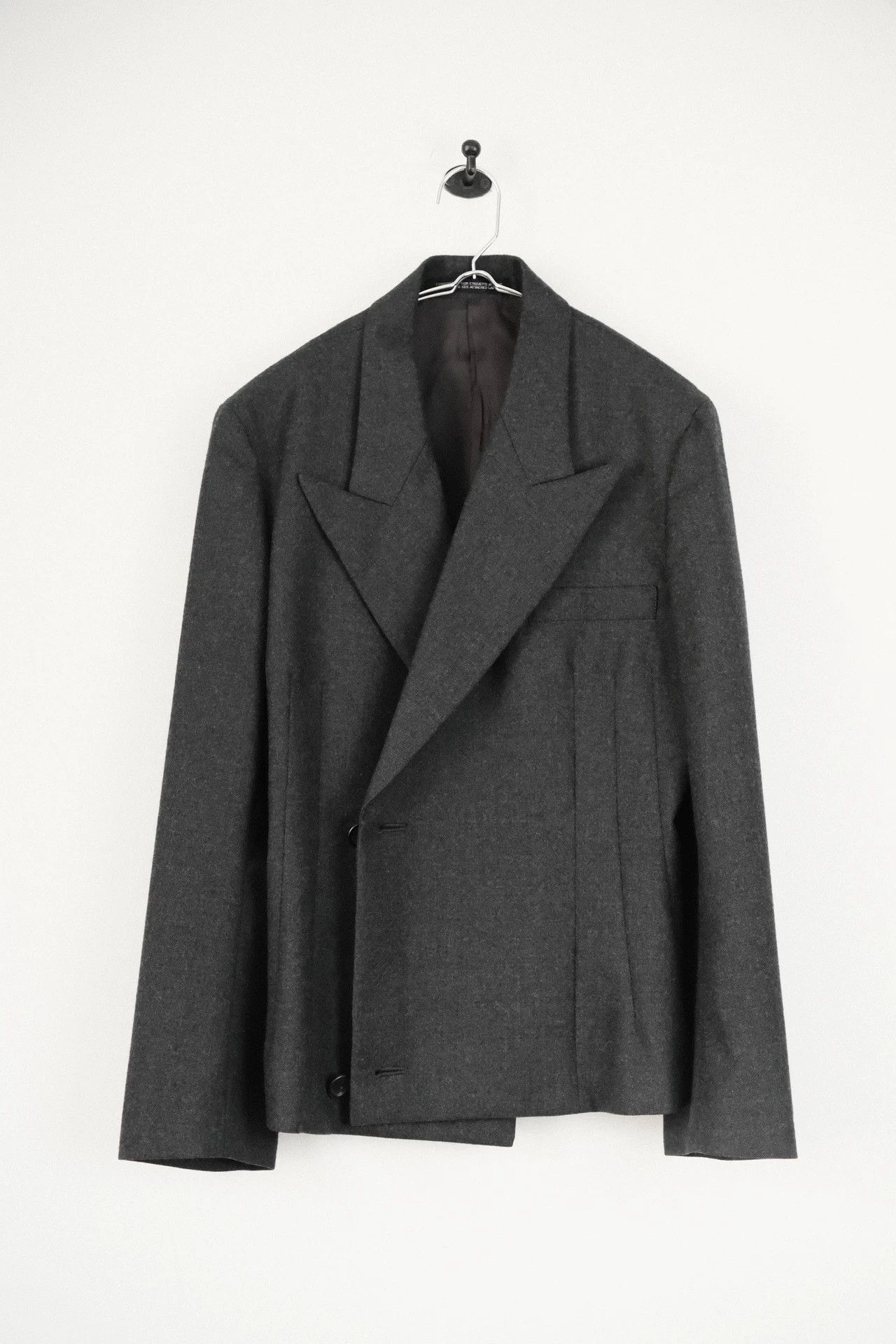 Yohji Yamamoto Yohji 98AW Archive Peak Lapel Mermaid Charcoal Size US XS / EU 42 / 0 - 2 Thumbnail