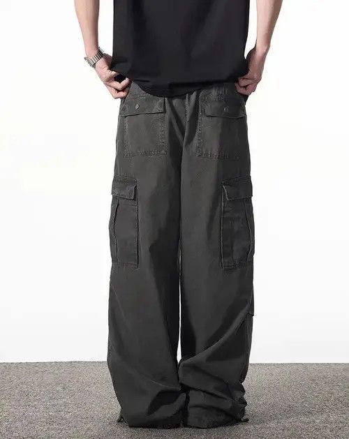 Designer × Japanese Brand × Vintage faded pleated baggy cargo pants Size US 32 / EU 48 - 2 Thumbnail