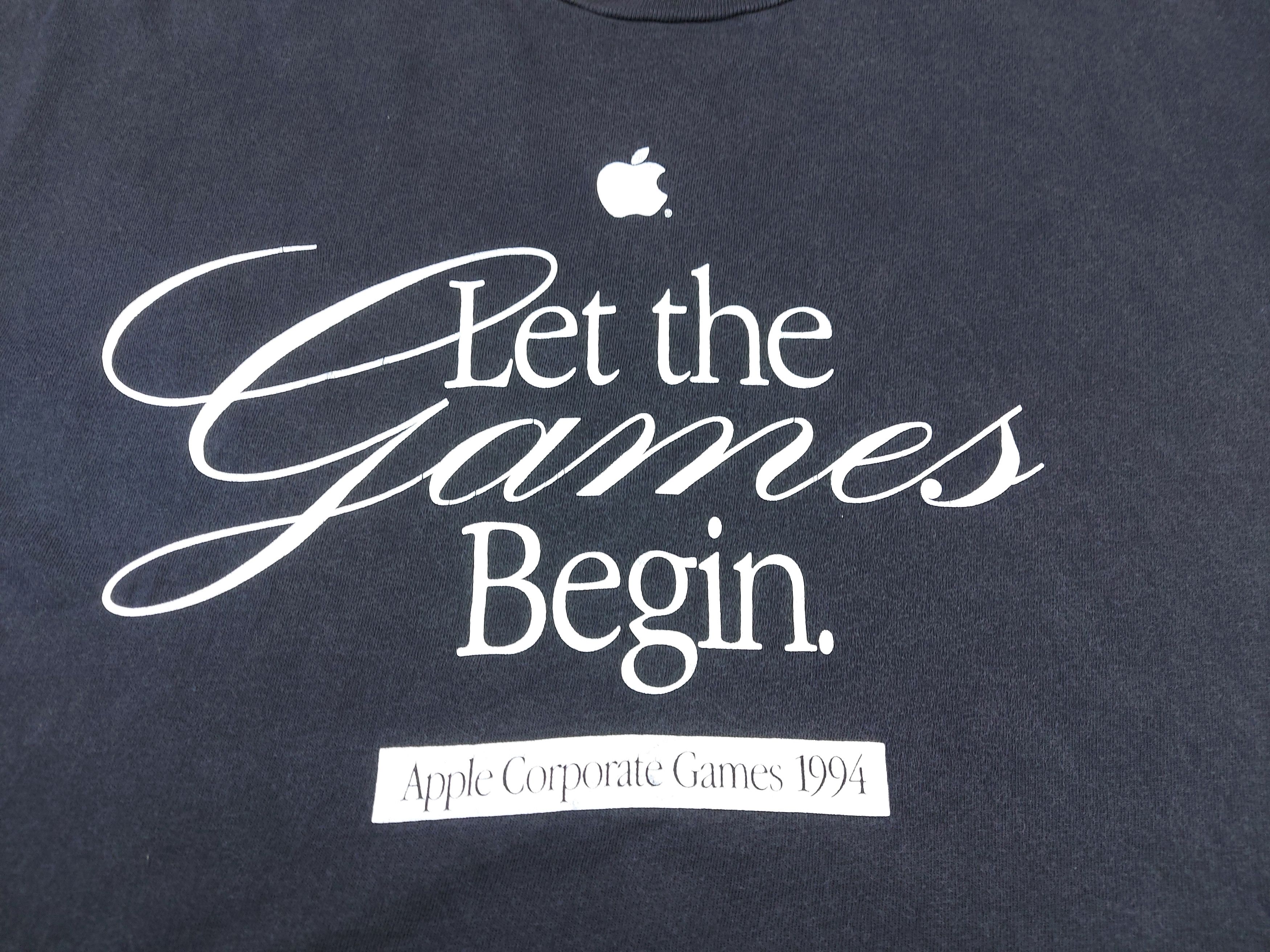 Apple × Vintage Vintage 90s Apple Inc Let The Games Begin TEE Size US XL / EU 56 / 4 - 2 Thumbnail